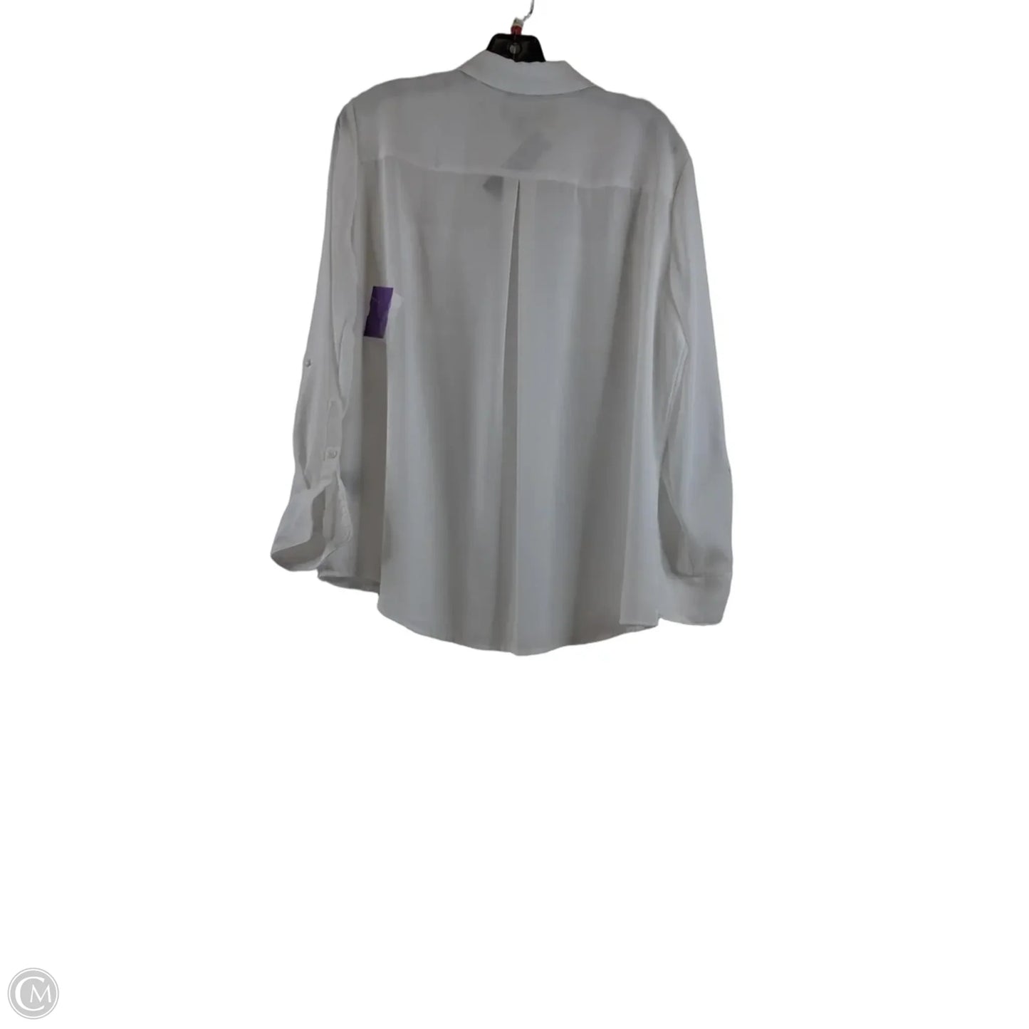 Top Long Sleeve By Investments In White, Size: Lp