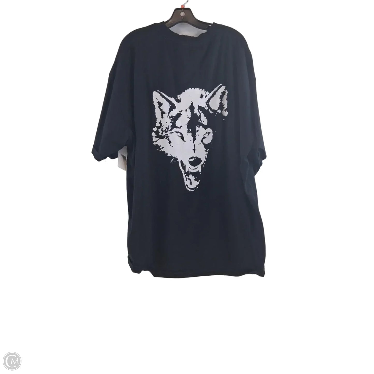 Top Short Sleeve Basic By Clothes Mentor In Black & White, Size: 3x