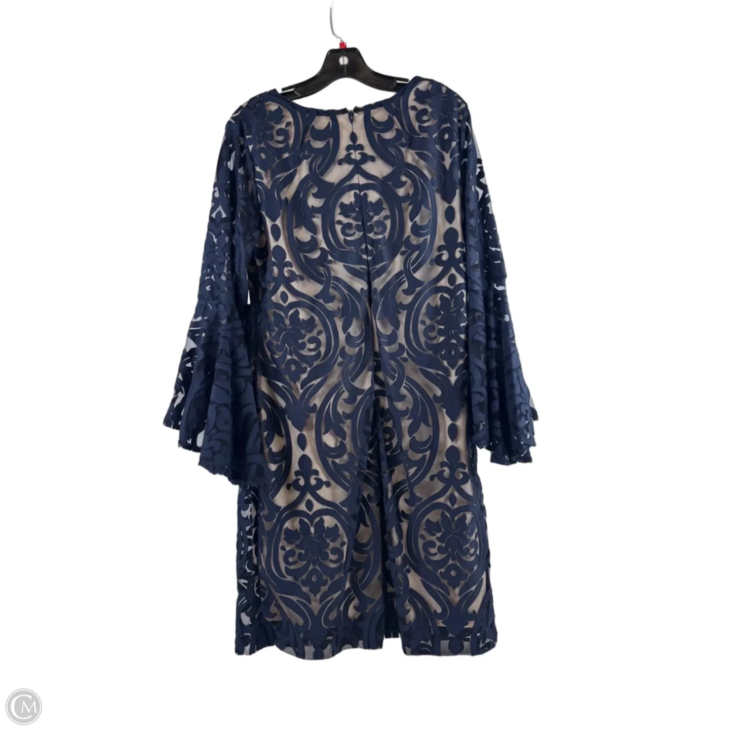 Dress Party Midi By Msk In Blue & Cream, Size: L