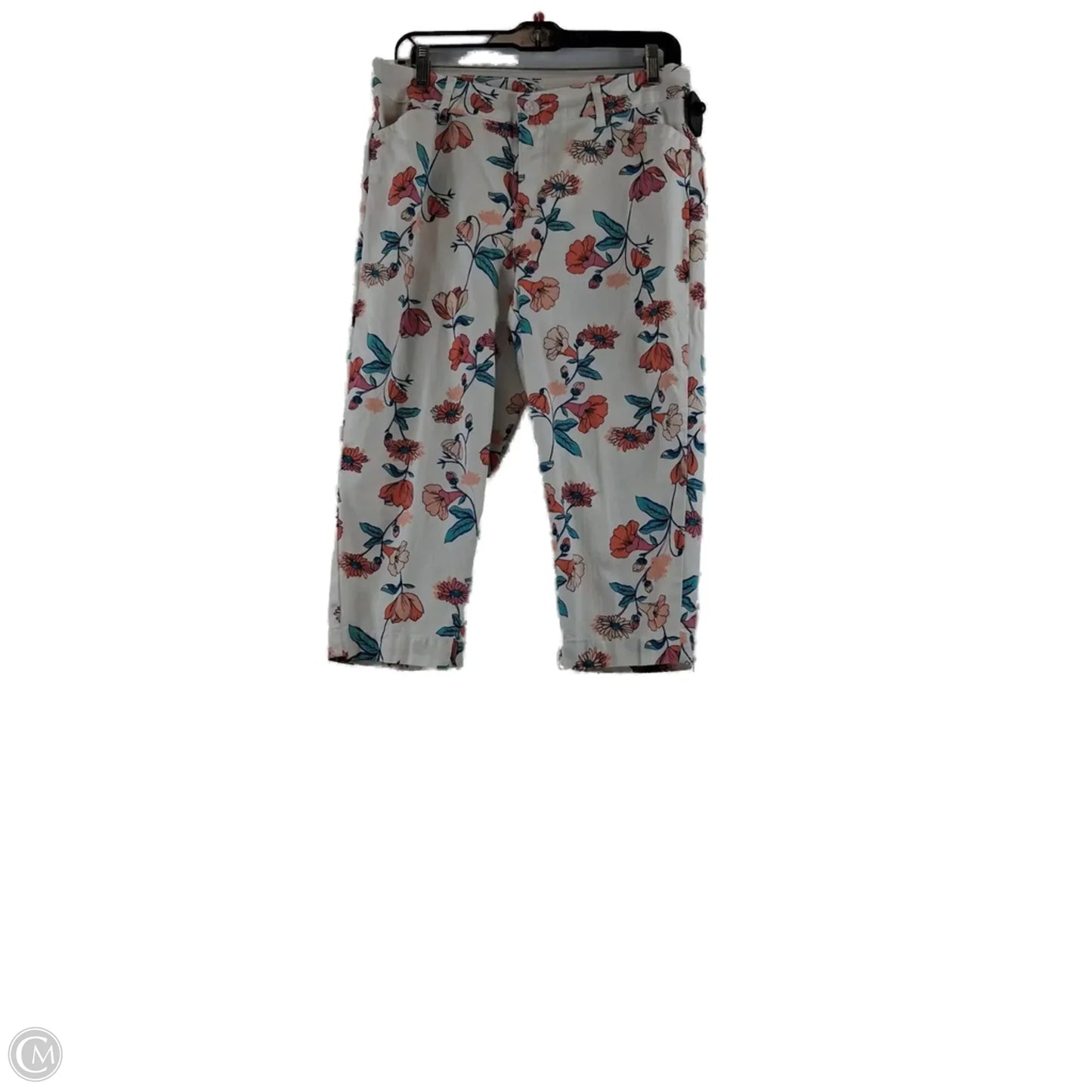 Capris By St Johns Bay In Green & Orange, Size: 10