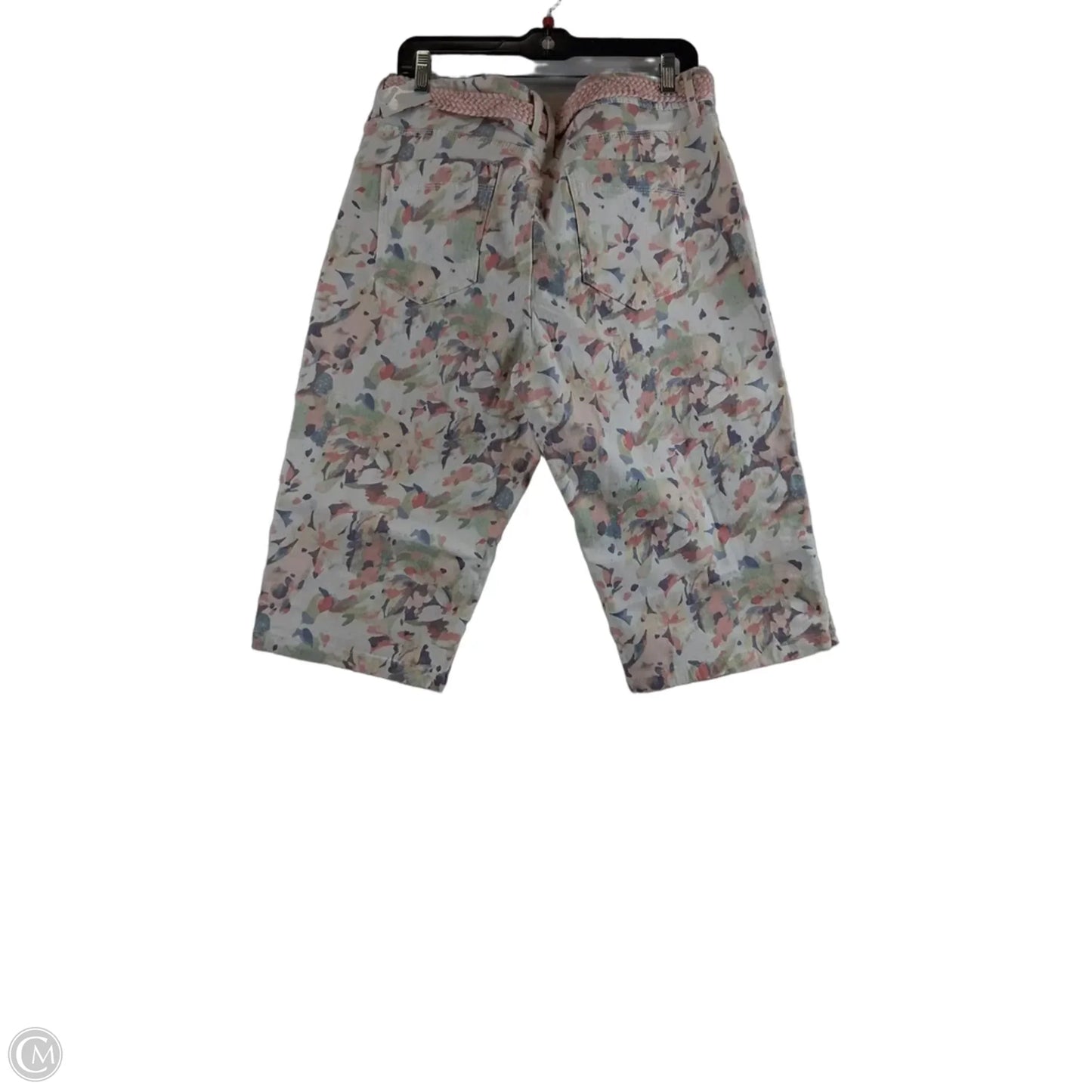 Capris By Gloria Vanderbilt In Pink & White, Size: 14