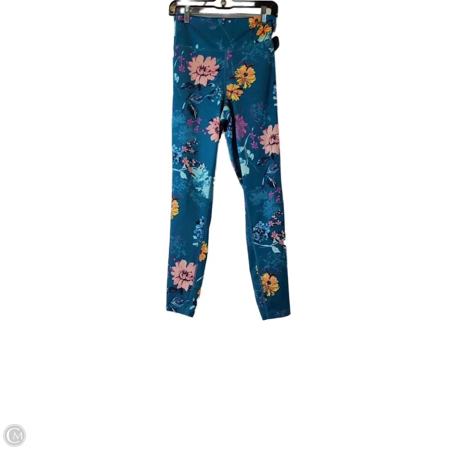 Athletic Leggings By Tek Gear In Blue & Yellow, Size: 1x