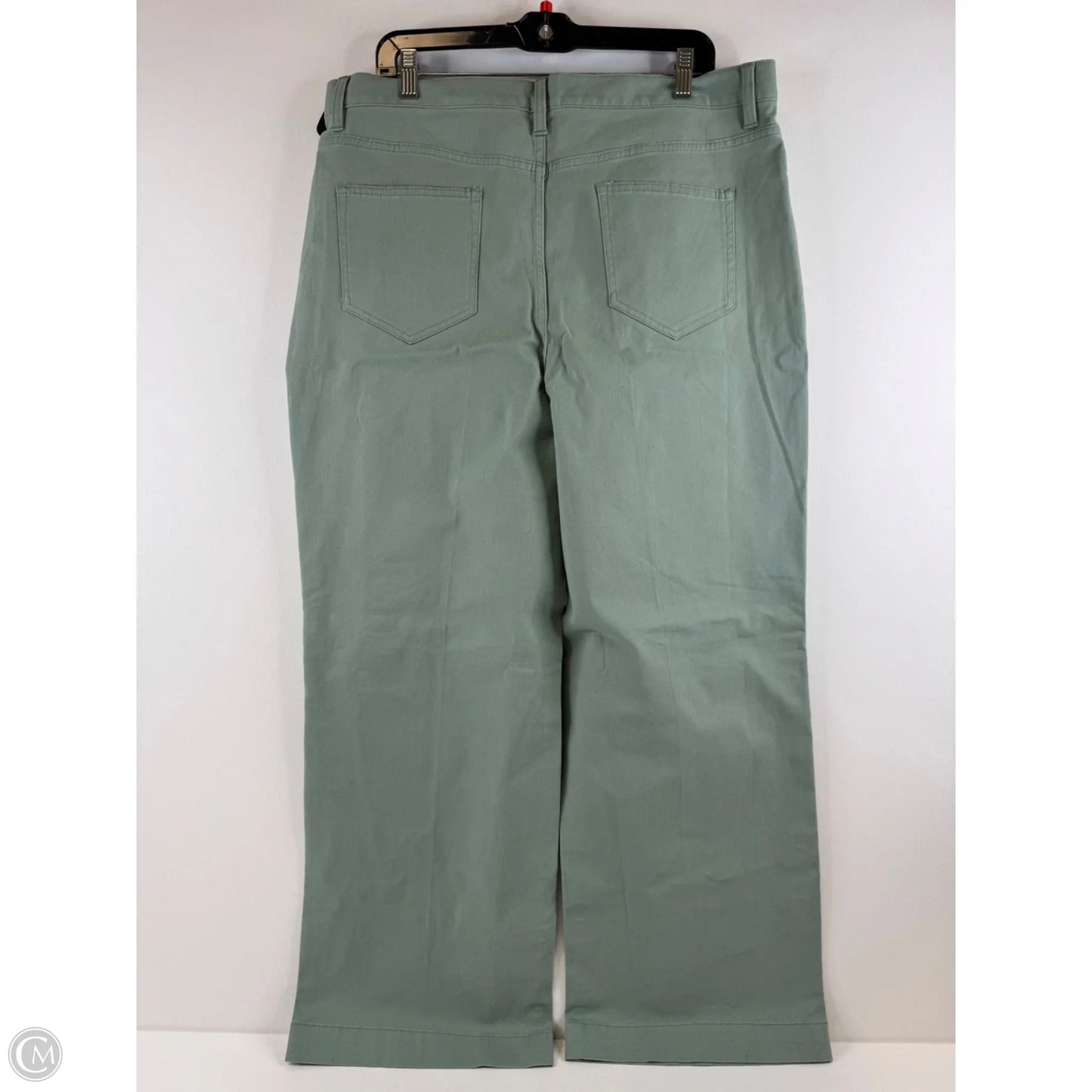 Jeans Straight By Lands End In Green, Size: 16