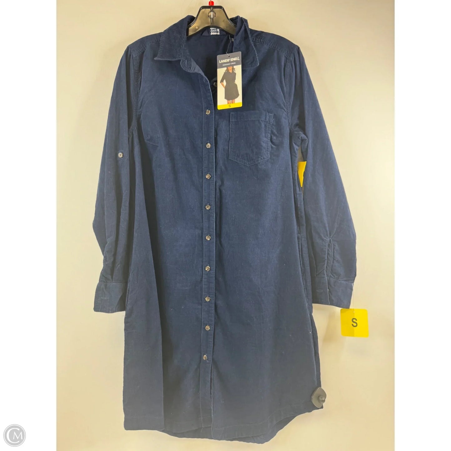 Dress Casual Midi By Lands End In Navy, Size: S