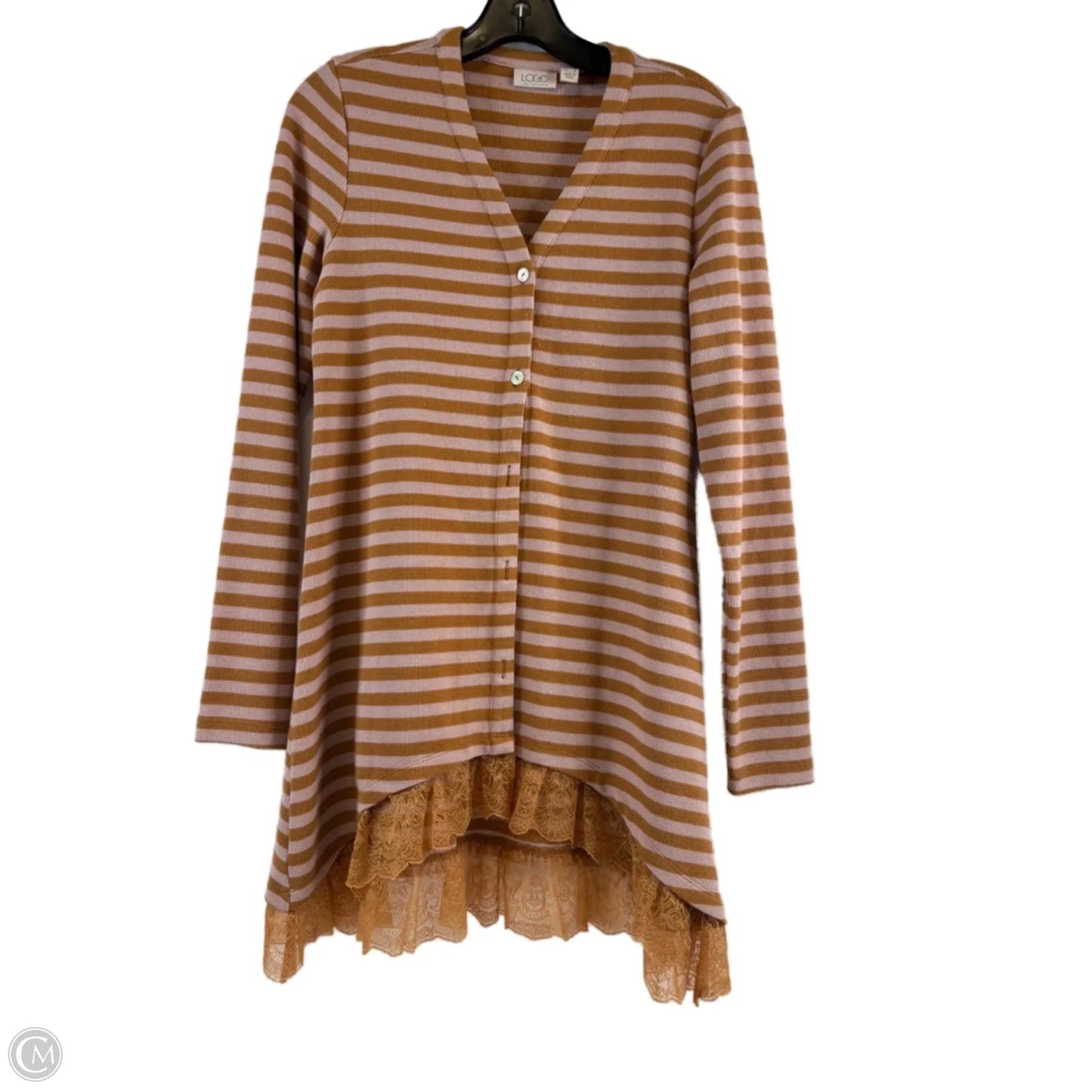 Cardigan By Logo In Striped Pattern, Size: S