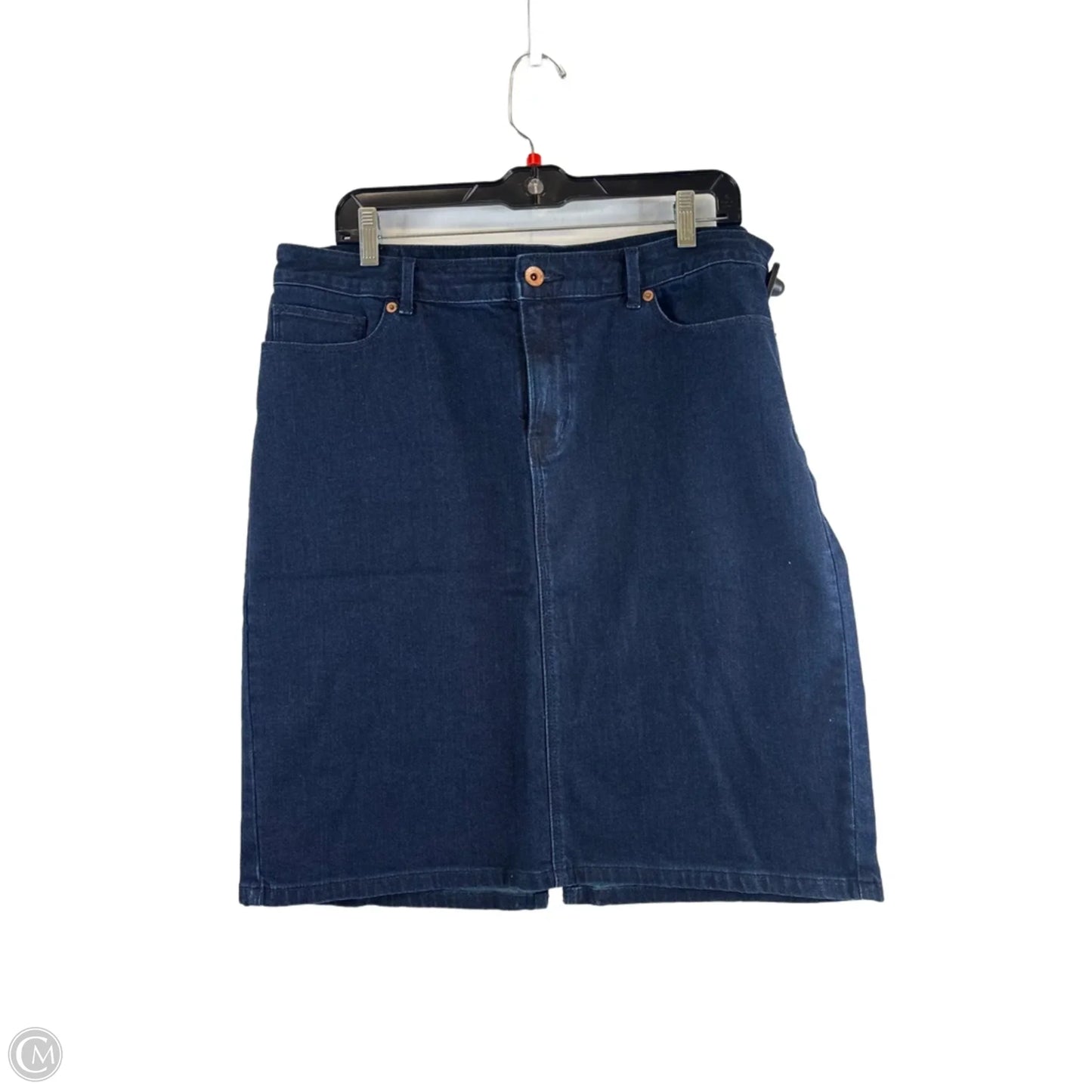 Skirt Midi By Lands End In Blue Denim, Size: 14