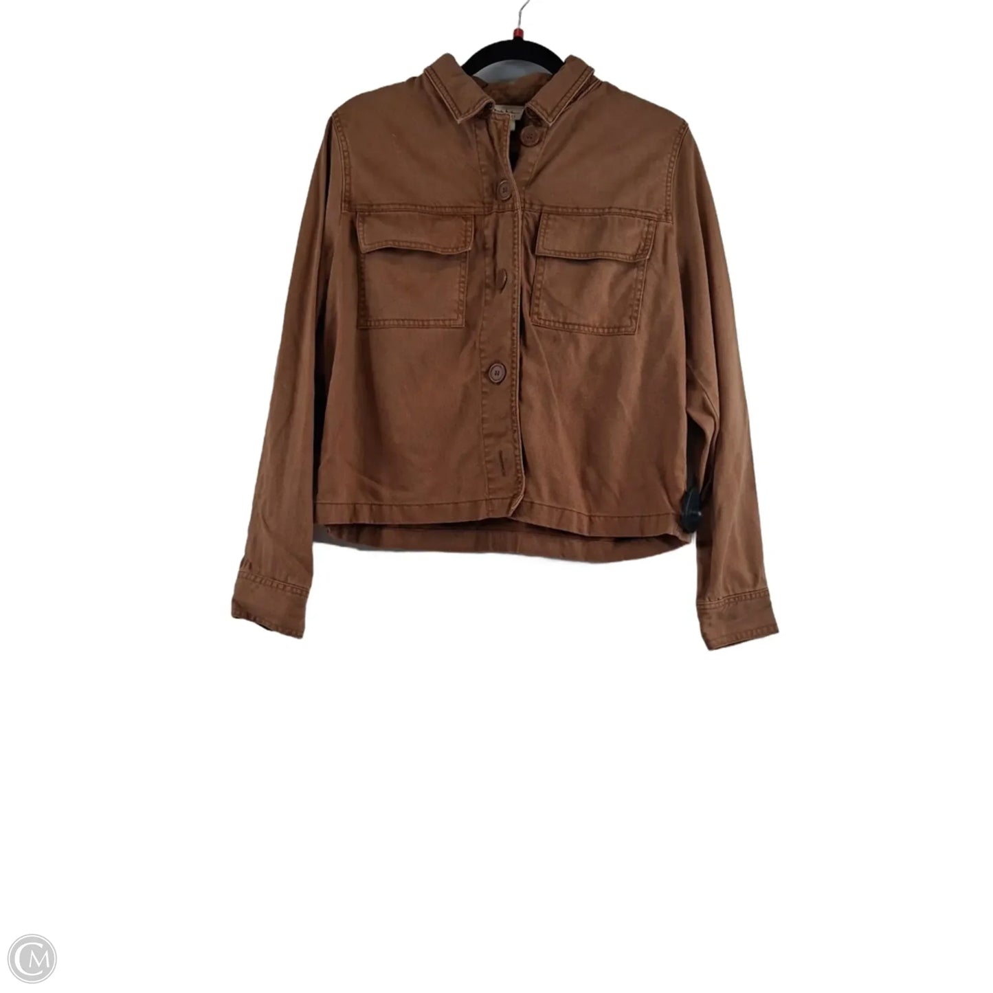 Jacket Shirt By Nicole By Nicole Miller In Silver, Size: M