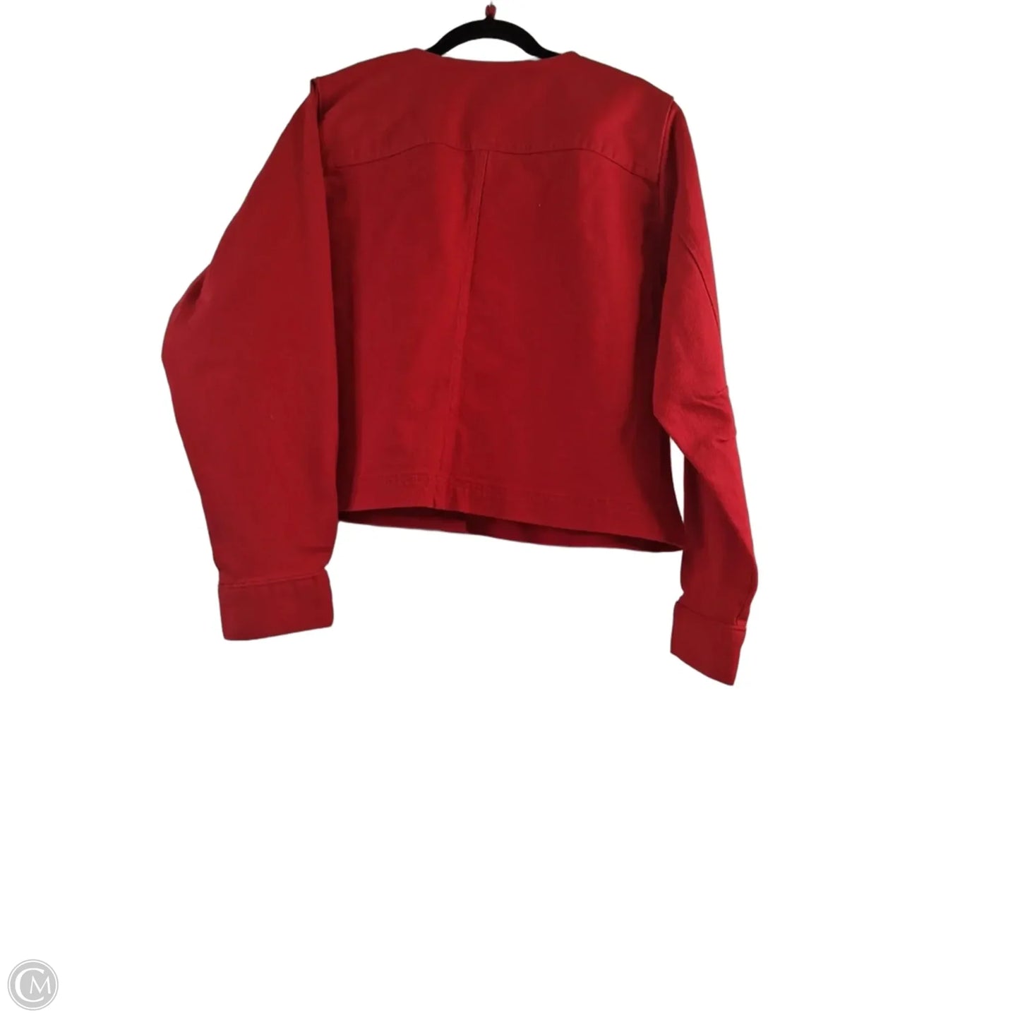 Jacket Denim By Free Assembly In Red Denim, Size: Xl