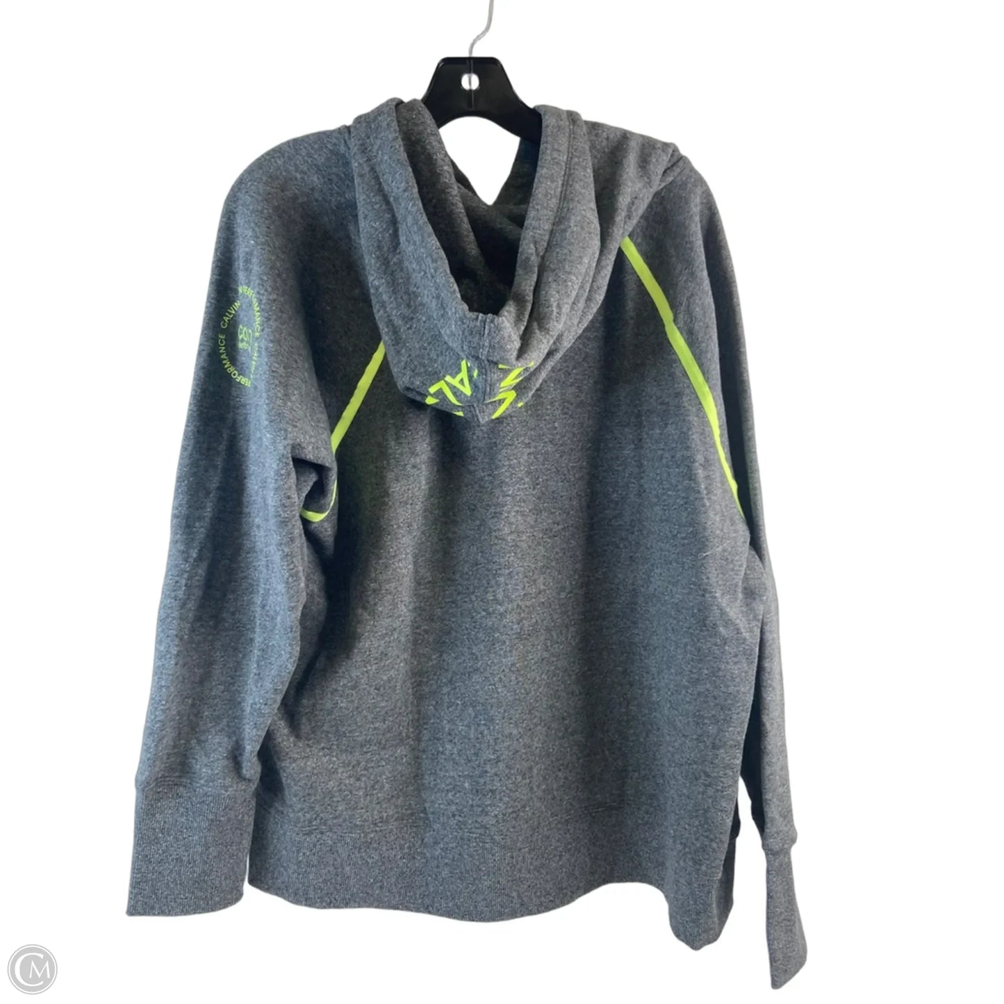 Athletic Sweatshirt Hoodie By Calvin Klein Performance In Grey, Size: 1x