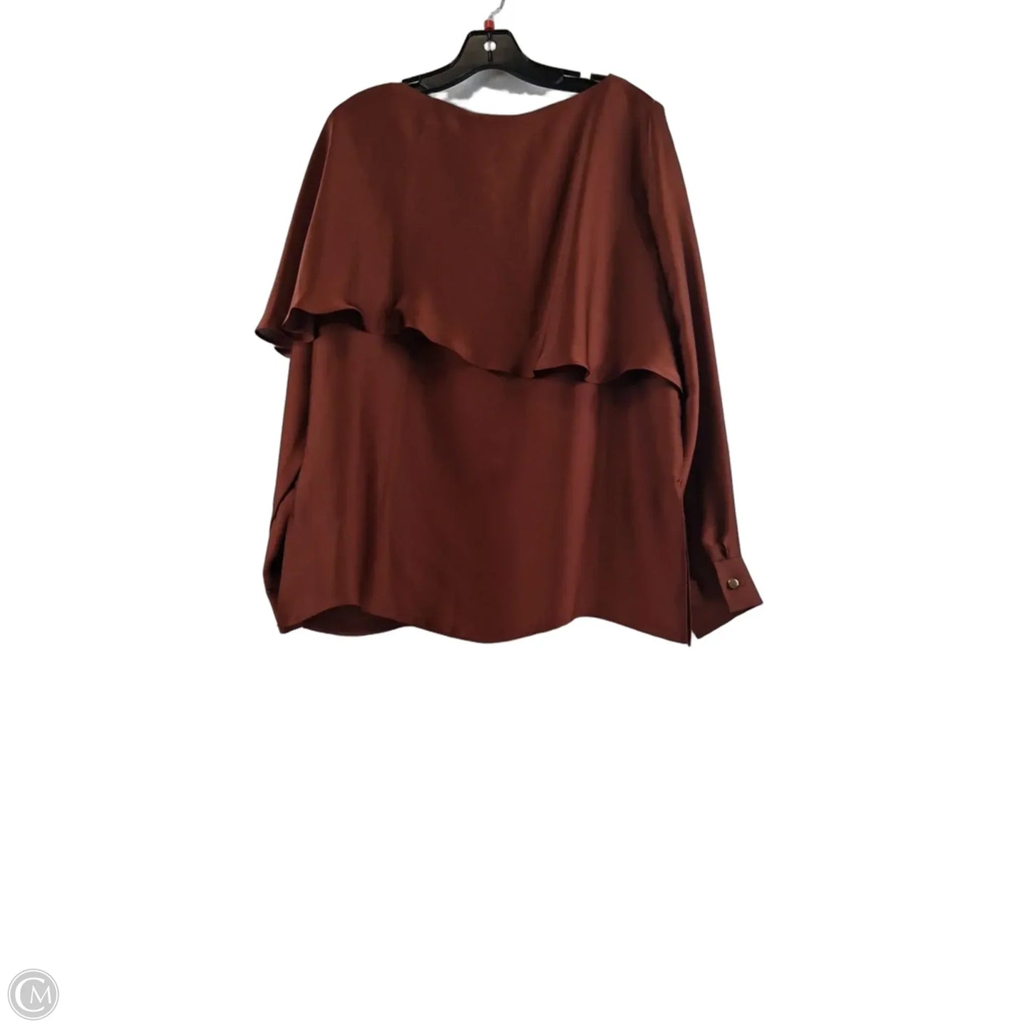 Top Long Sleeve By Joseph Ribkoff In Brown, Size: L