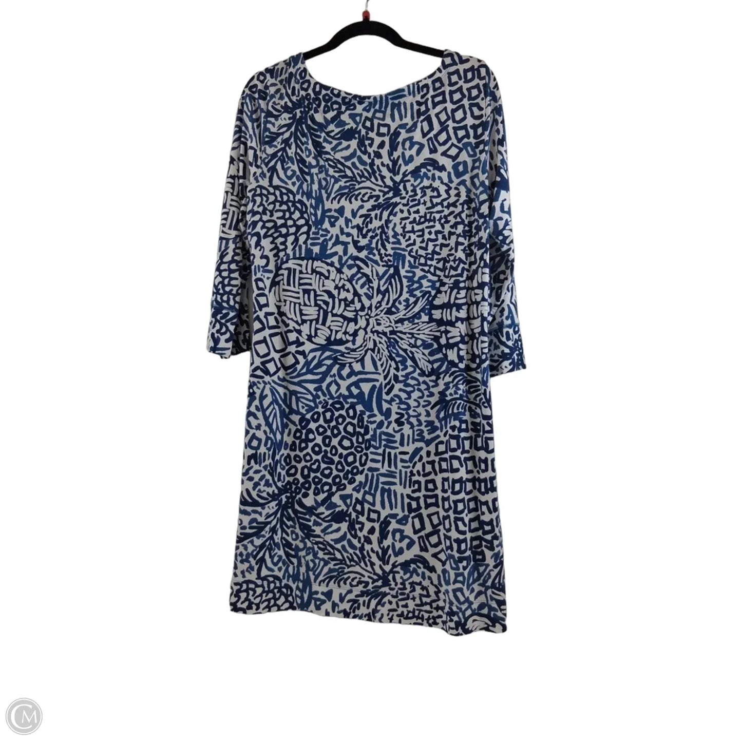 Dress Designer By Lilly Pulitzer In Blue & White, Size: Xl