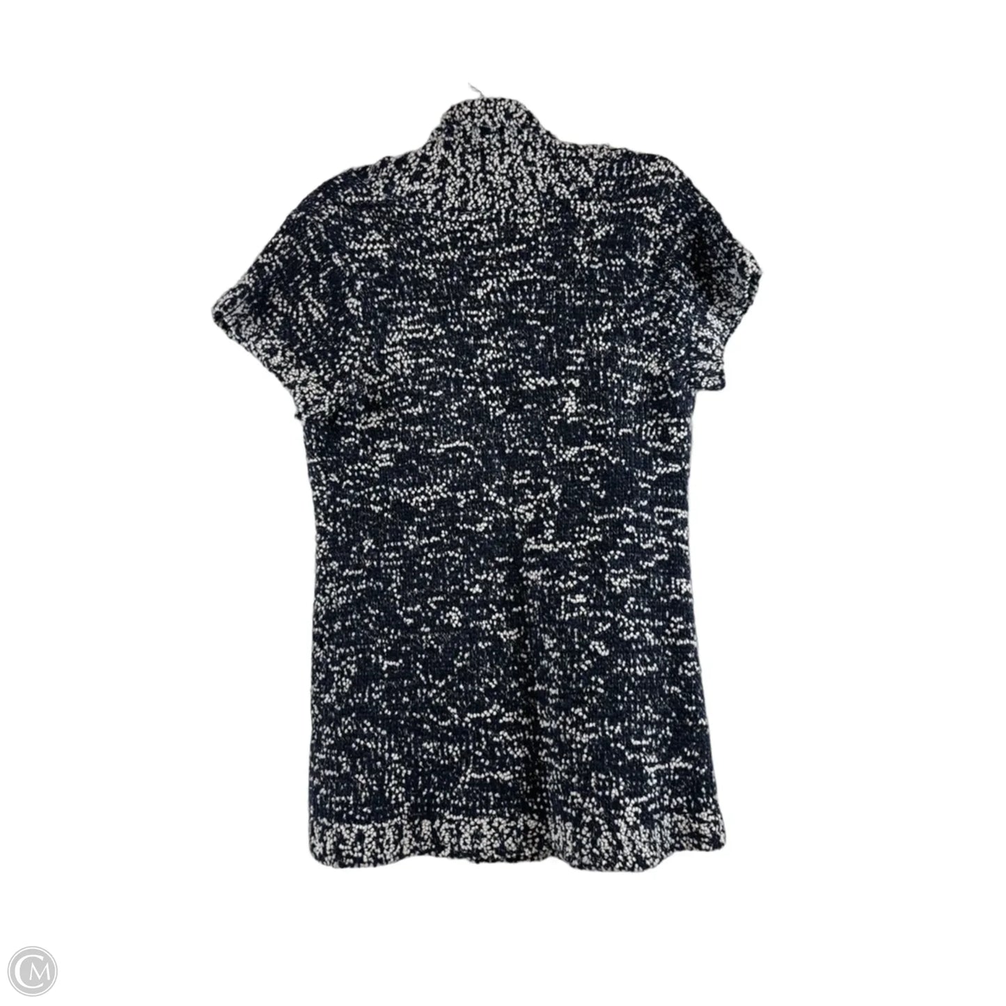 Sweater Short Sleeve By Christopher And Banks In Blue & White, Size: S