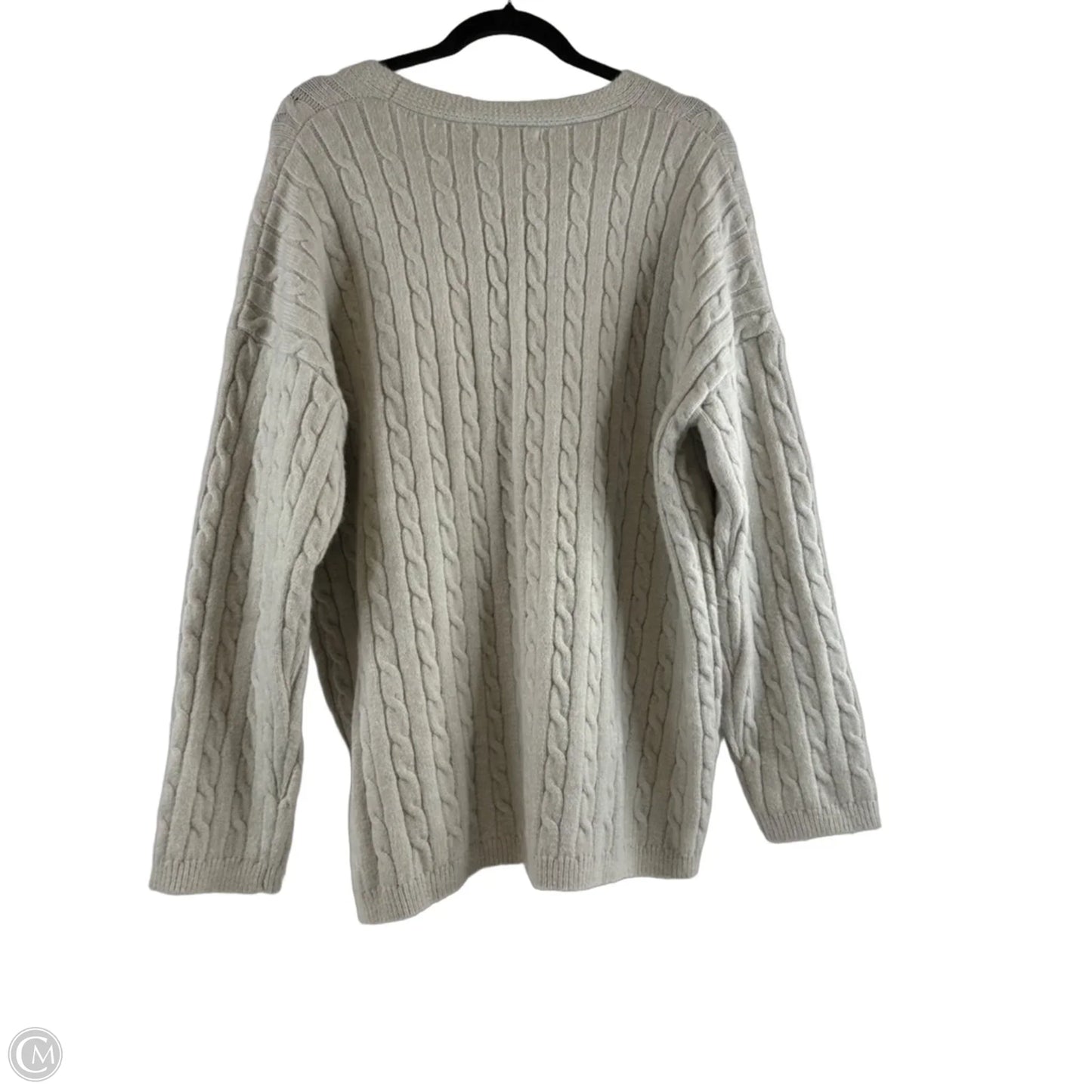 Sweater Cardigan By Clothes Mentor In Green, Size: L