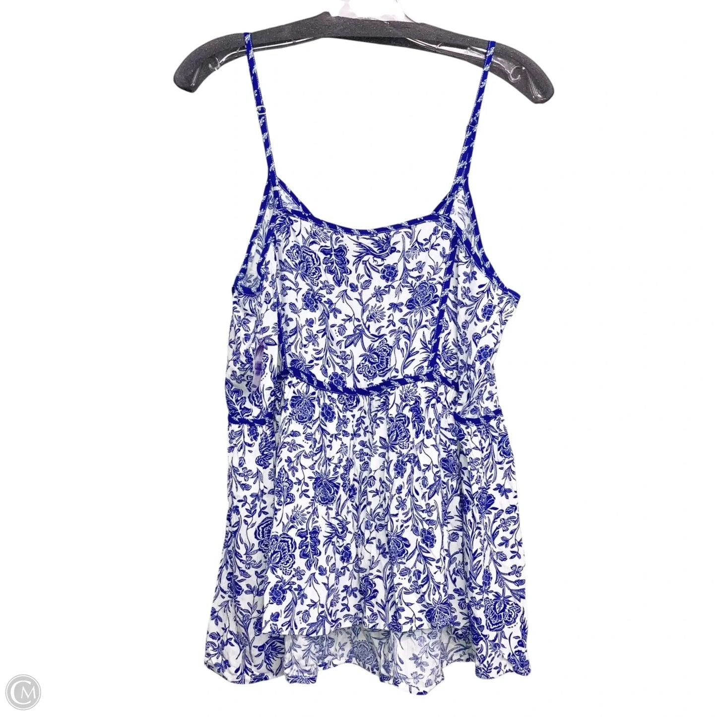 Top Sleeveless By Knox Rose In Blue & White, Size: M