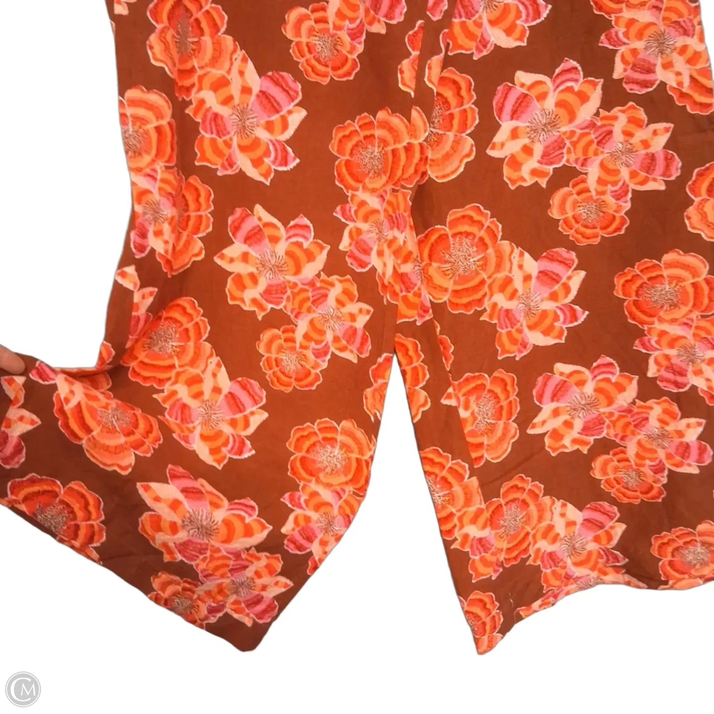 Pants Linen By Loft In Floral Print, Size: 12