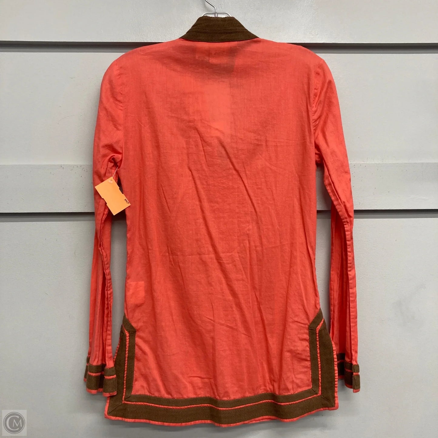 Top Long Sleeve Designer By Tory Burch In Orange, Size: S