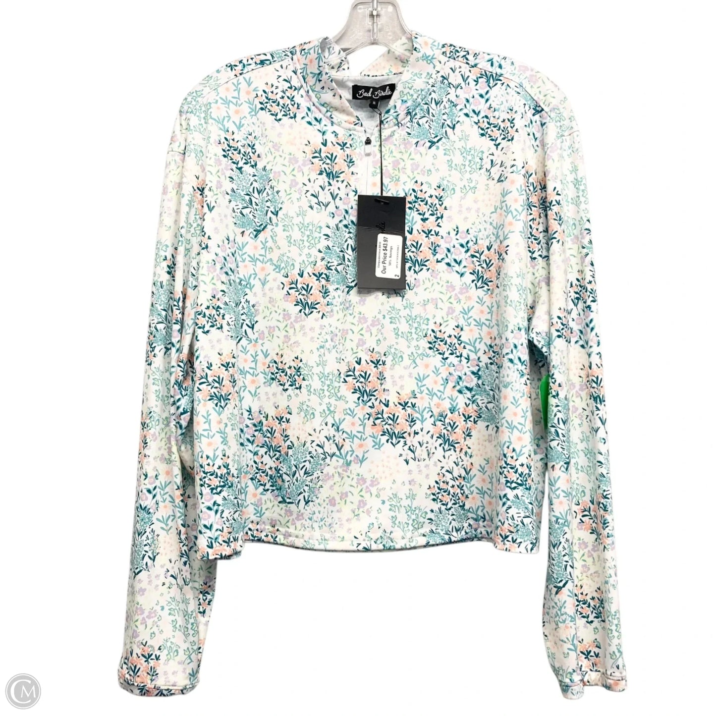 Top Long Sleeve By Bad Birdie In Floral Print, Size: Xl