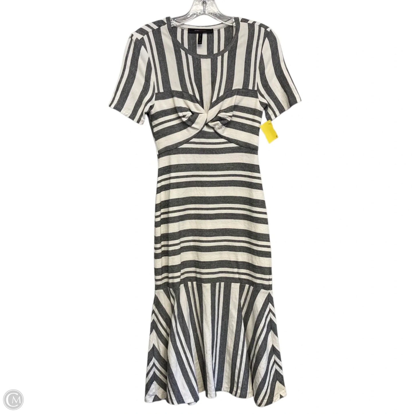 Dress Casual Midi By Bcbgmaxazria In Striped Pattern, Size: Xxs