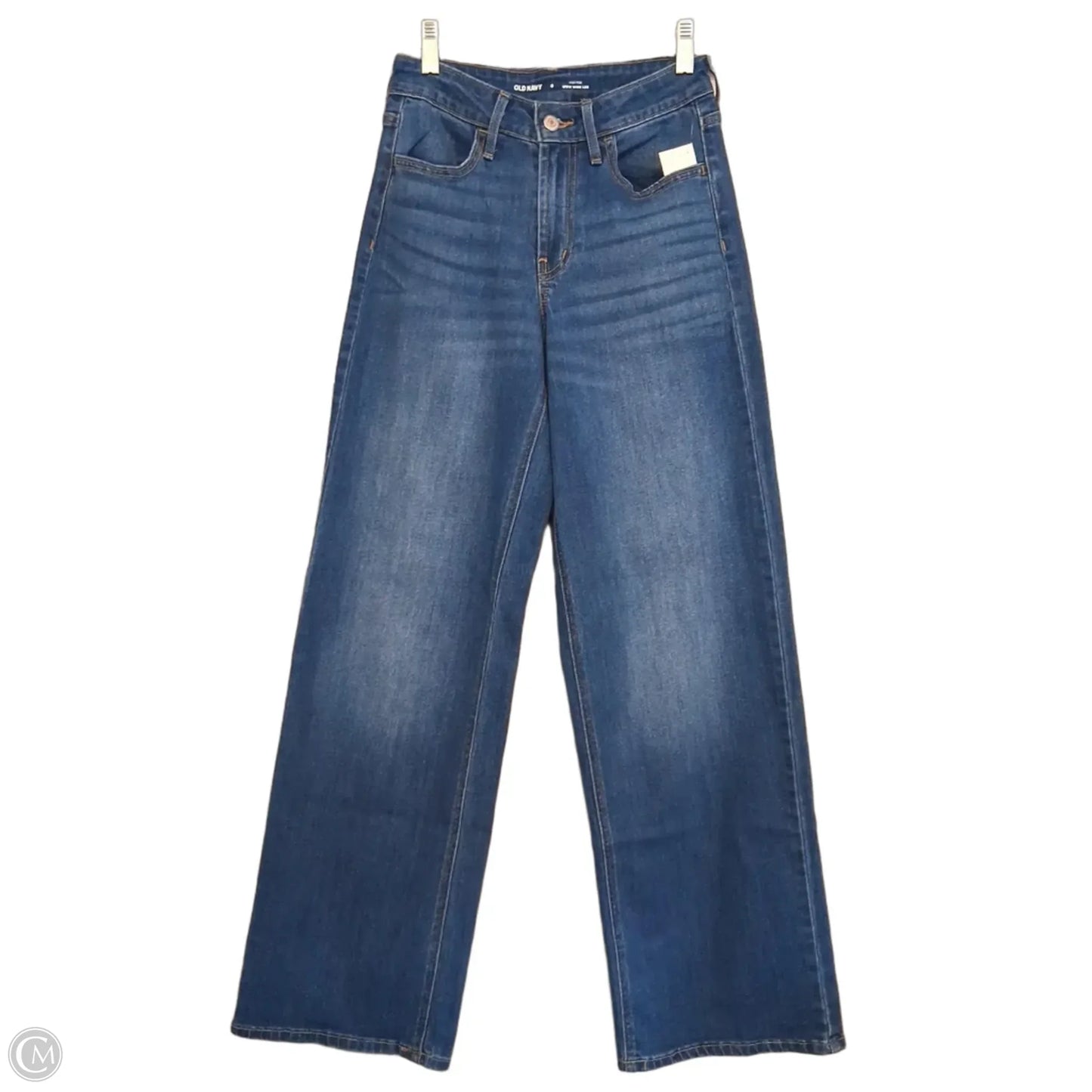 Jeans Wide Leg By Old Navy In Blue Denim, Size: 0