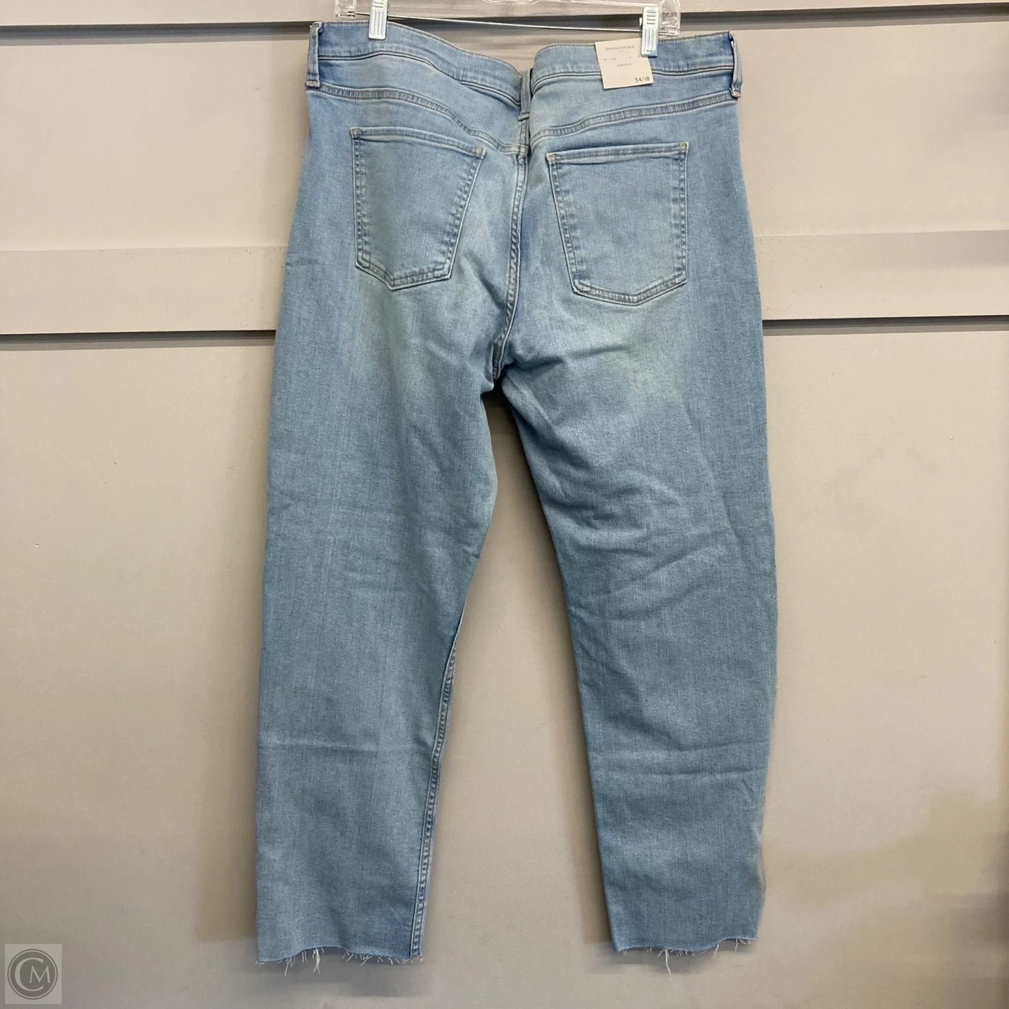 Jeans Straight By Banana Republic In Blue Denim, Size: 18