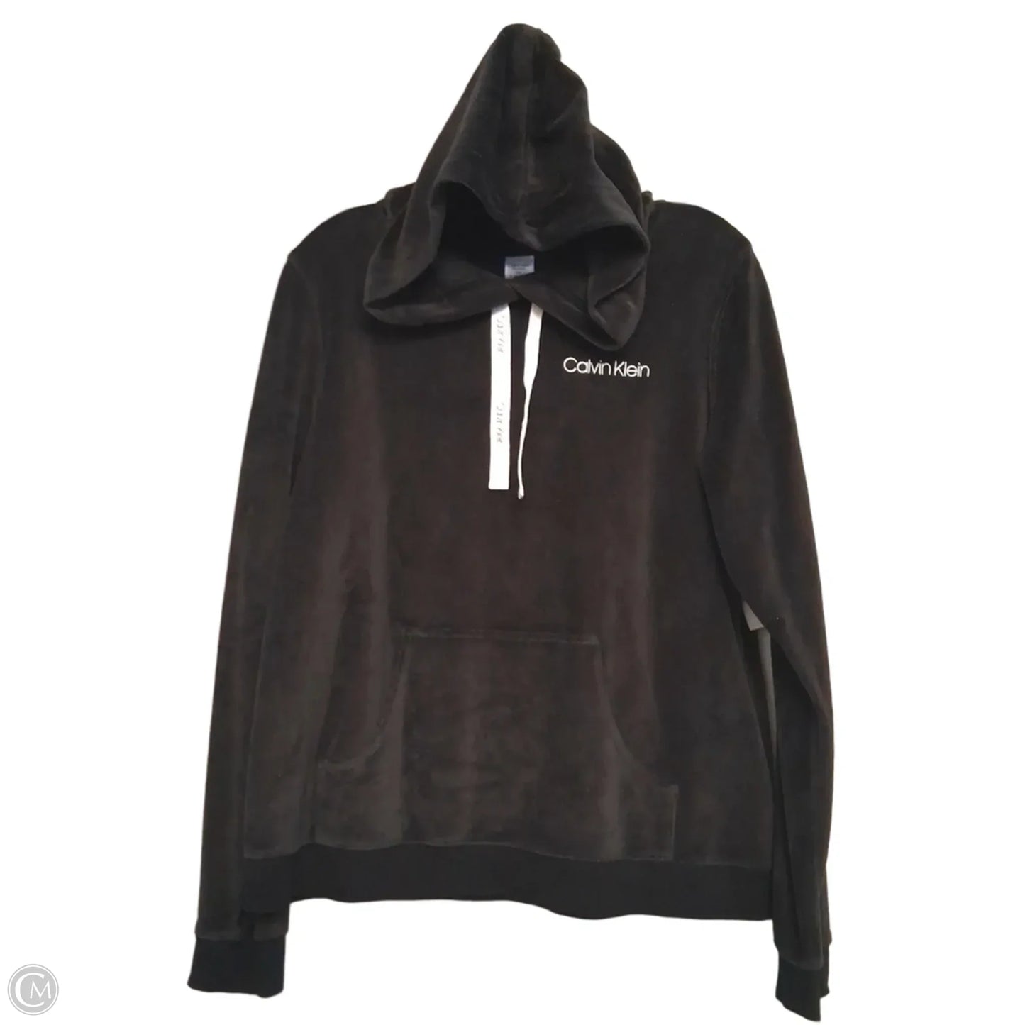 Sweatshirt Hoodie By Calvin Klein In Black, Size: L