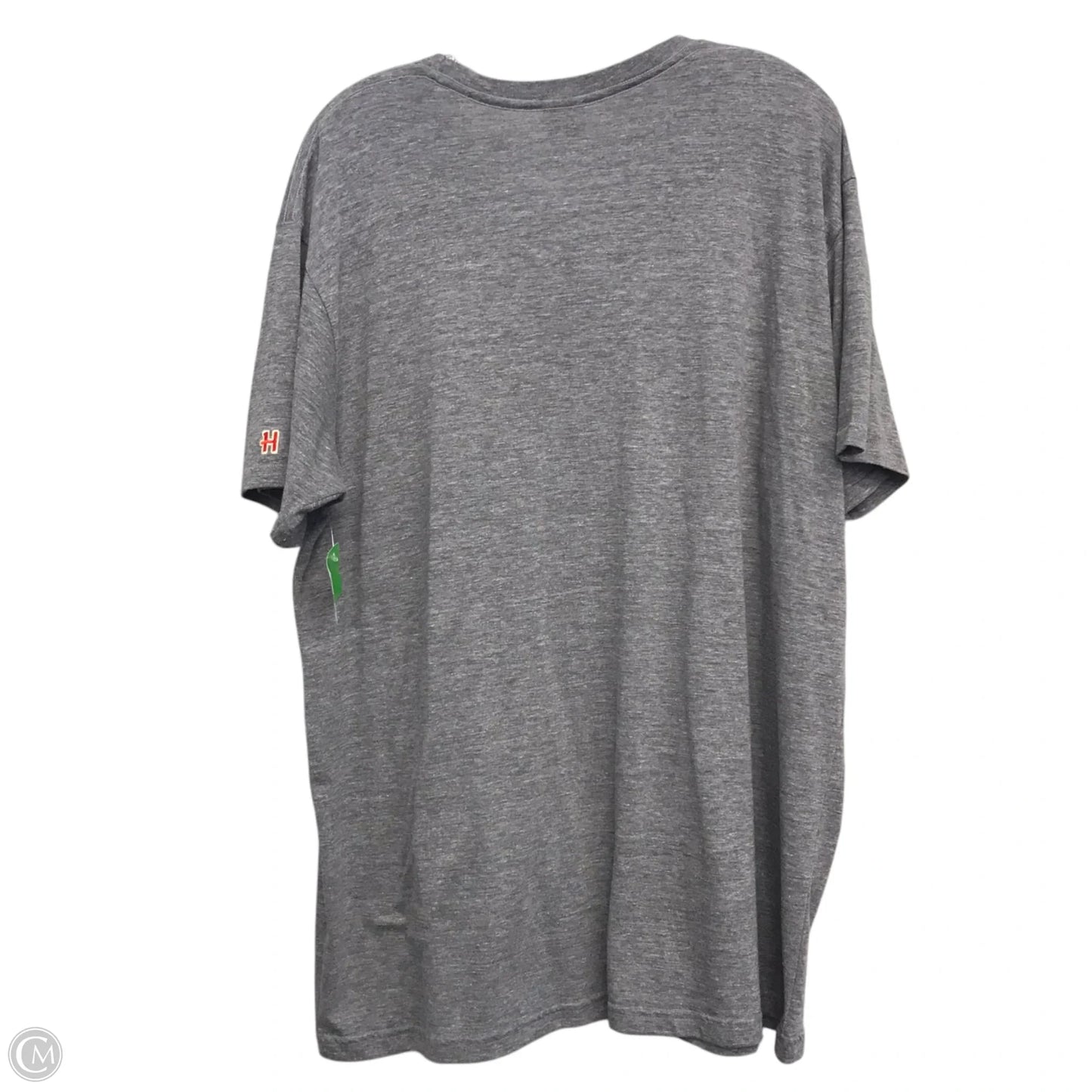 Top Short Sleeve By Homage In Grey, Size: 1x