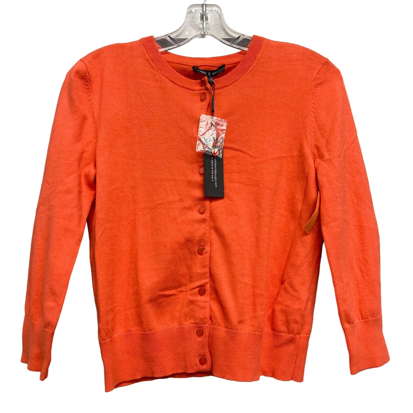 Cardigan By Cable And Gauge In Orange, Size:S