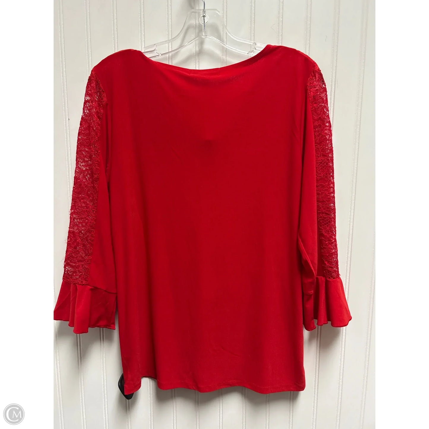 Top Long Sleeve By Clothes Mentor In Red, Size: L