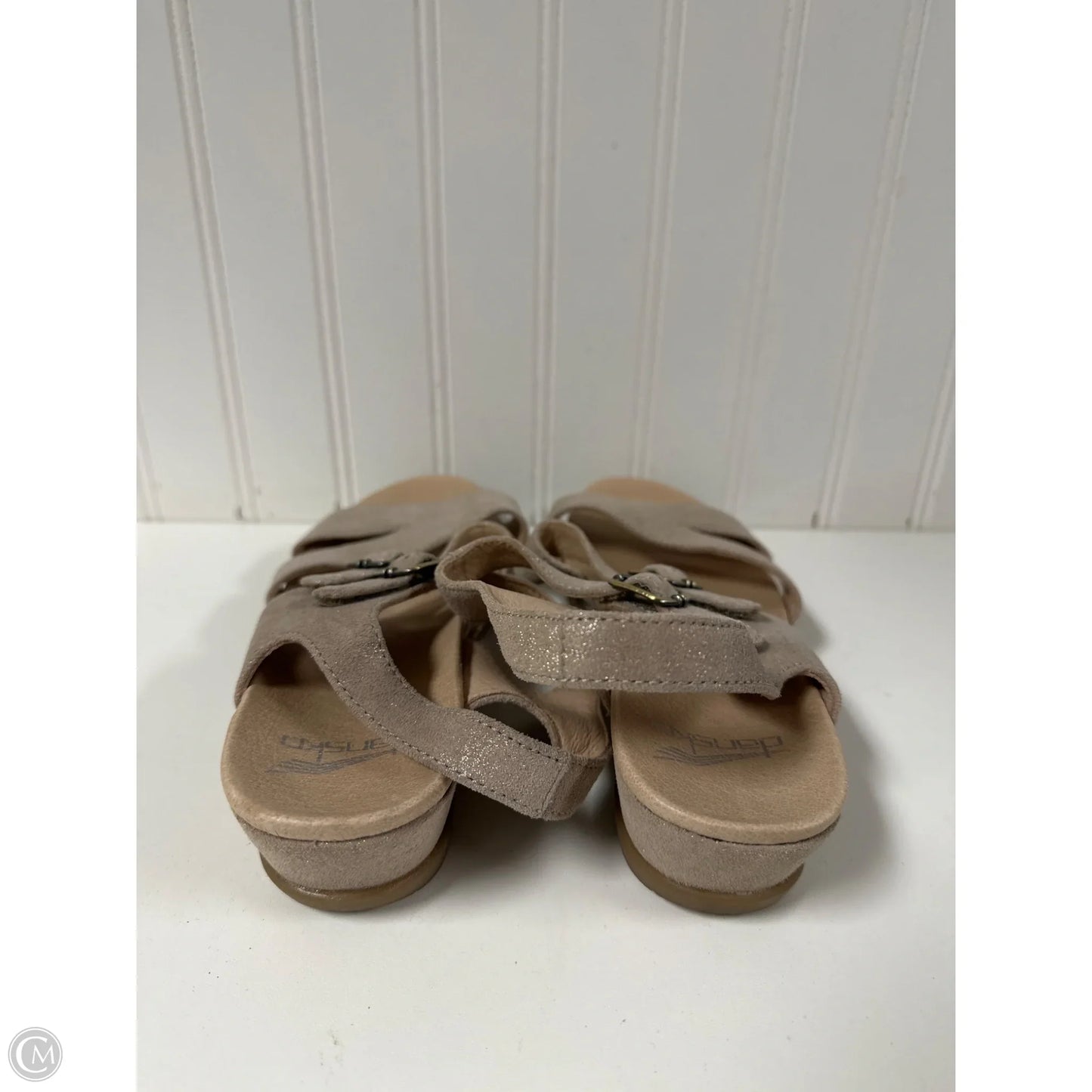 Sandals Heels Wedge By Dansko In Gold, Size: 7.5