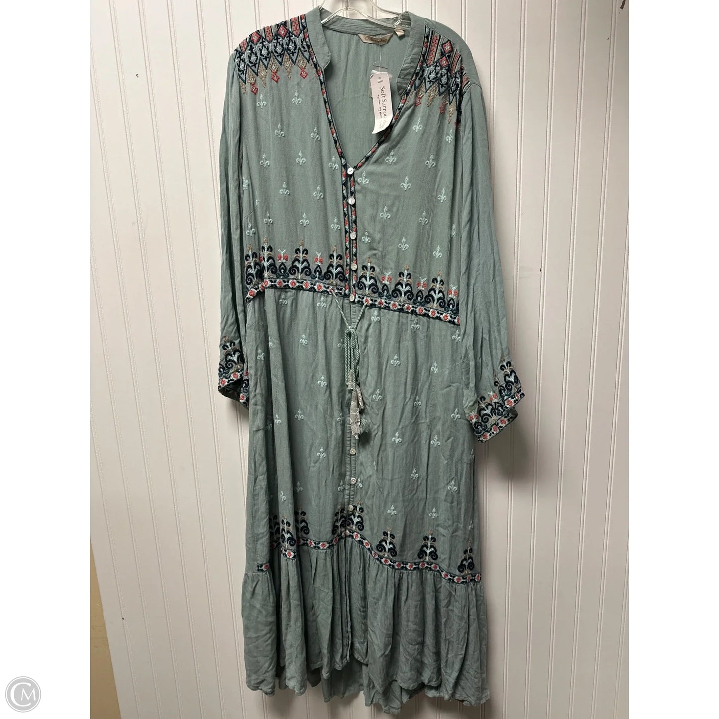 Dress Casual Maxi By Soft Surroundings In Aqua, Size: 1x