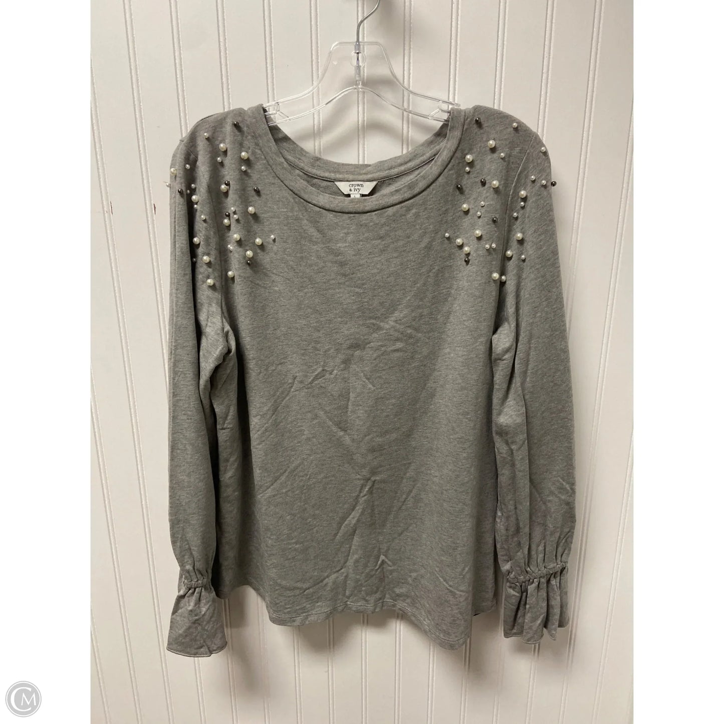 Tunic Long Sleeve By Crown And Ivy In Grey, Size: L