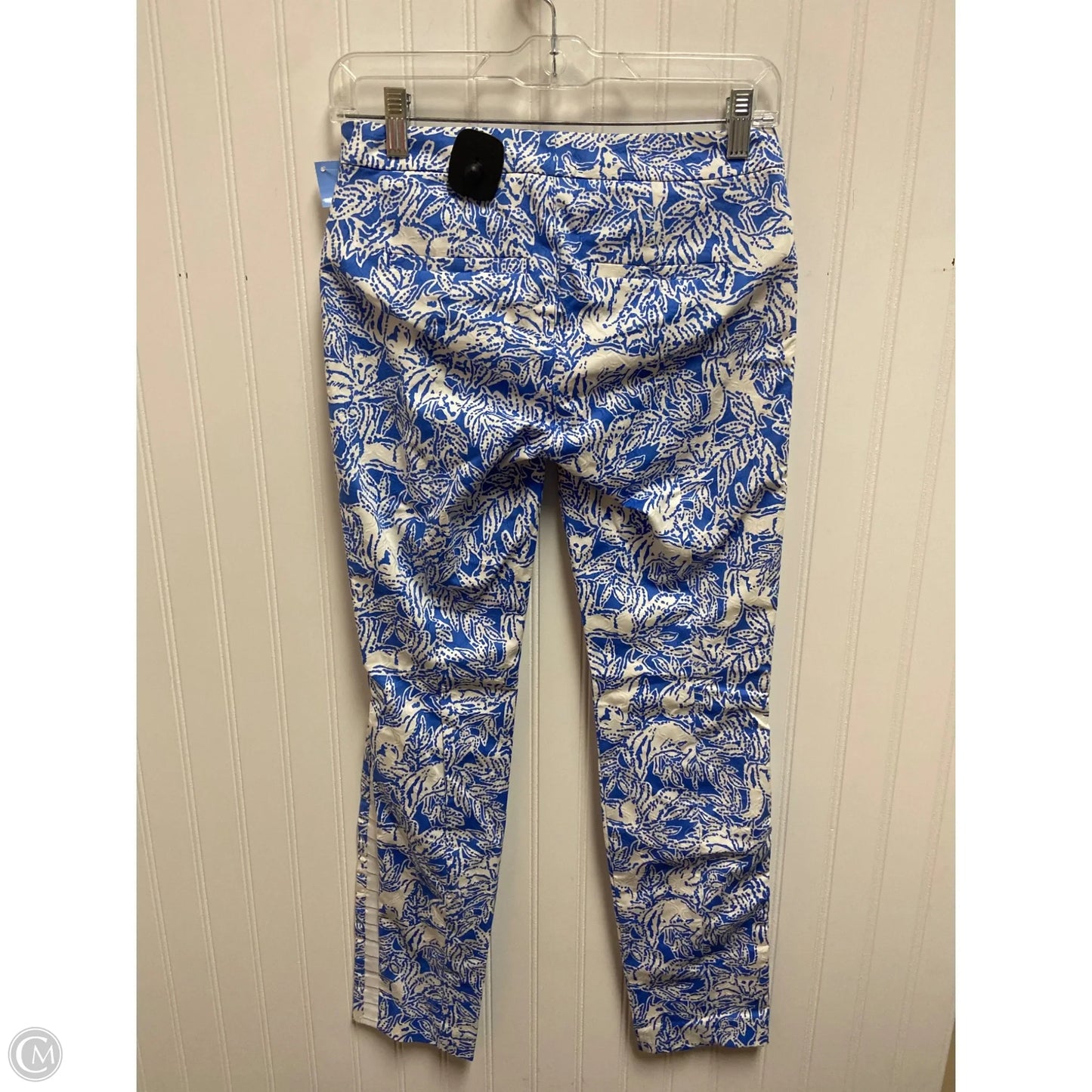 Pants Designer By Lilly Pulitzer In Blue & White, Size: 0