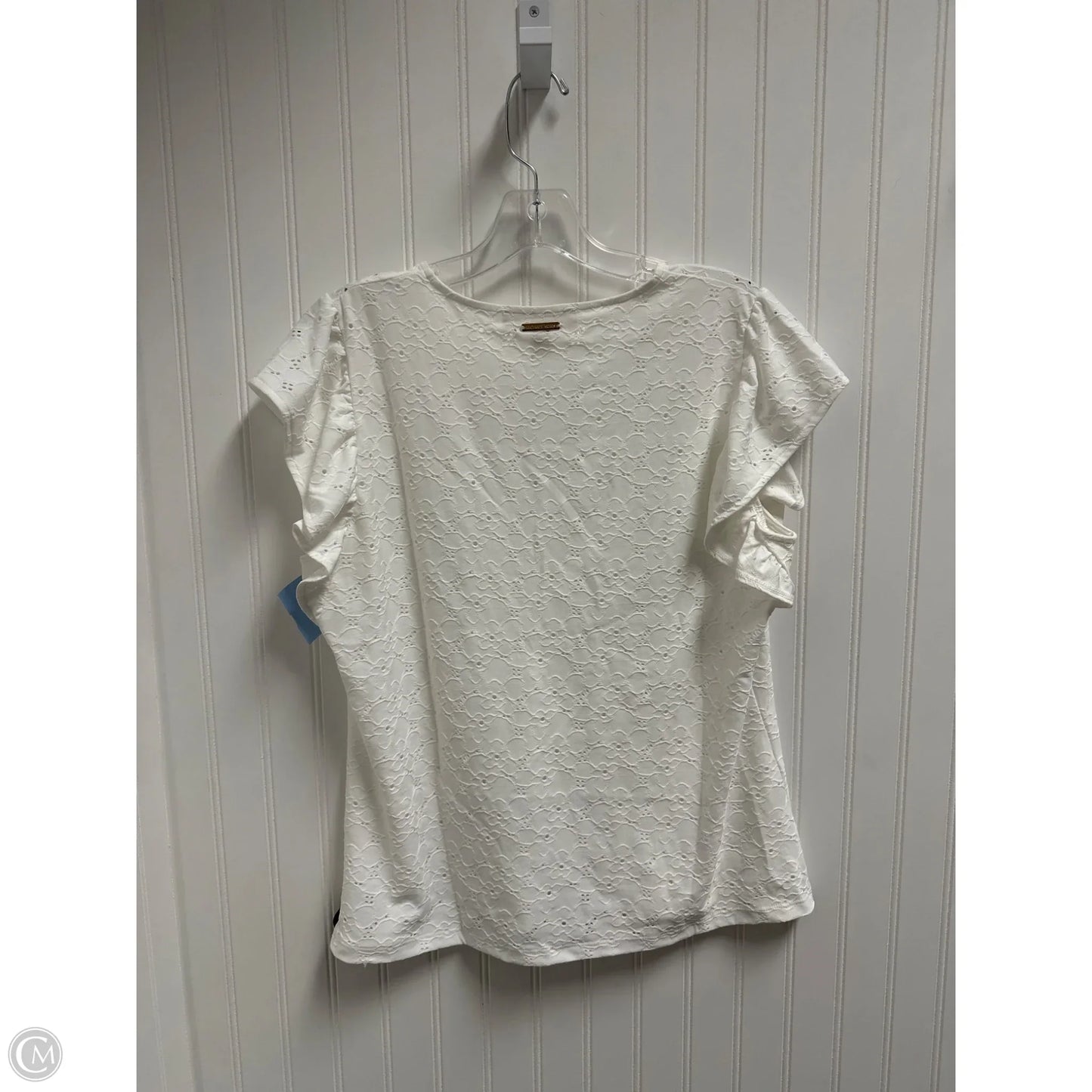 Top Short Sleeve By Michael By Michael Kors In White, Size: L