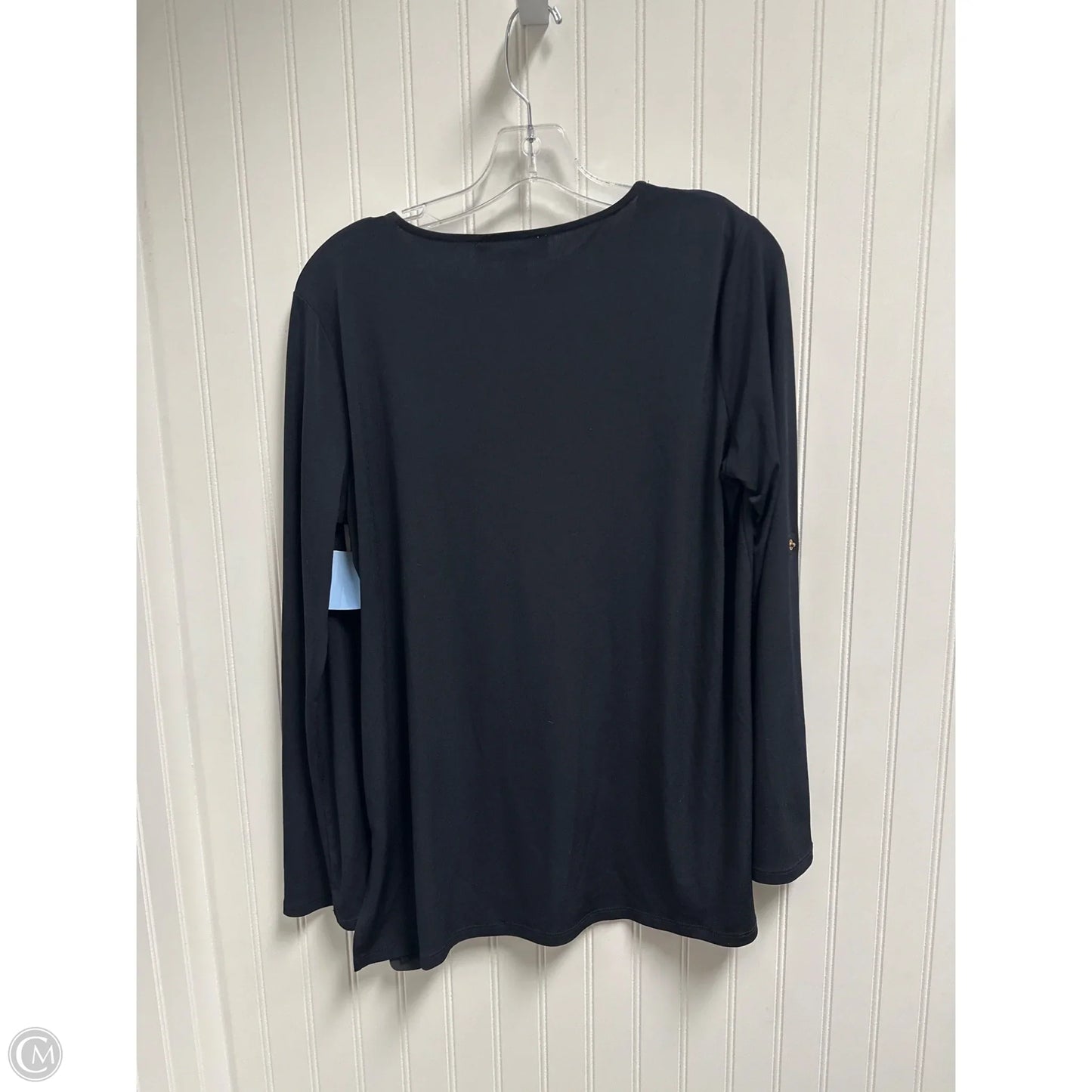 Top Long Sleeve By Michael By Michael Kors In Black & Gold, Size: Large