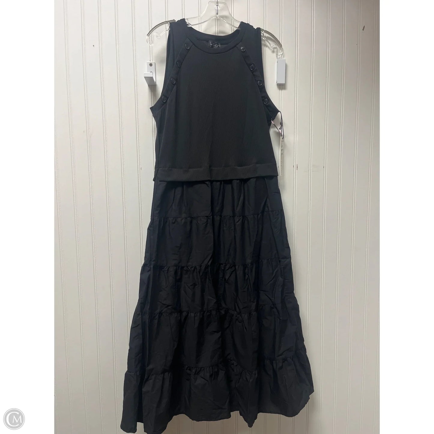 Dress Casual Maxi By Nicole Miller In Black, Size: L