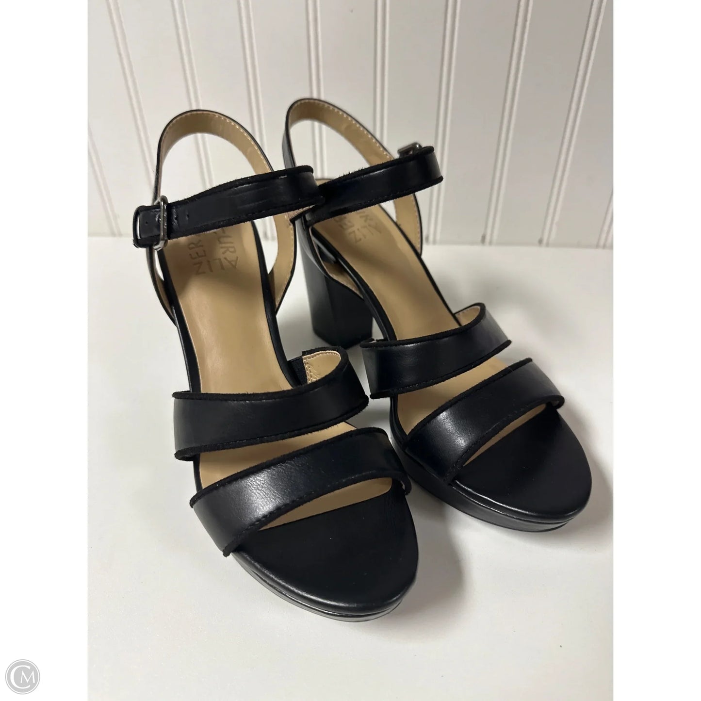 Sandals Heels Block By Naturalizer In Black, Size: 7.5