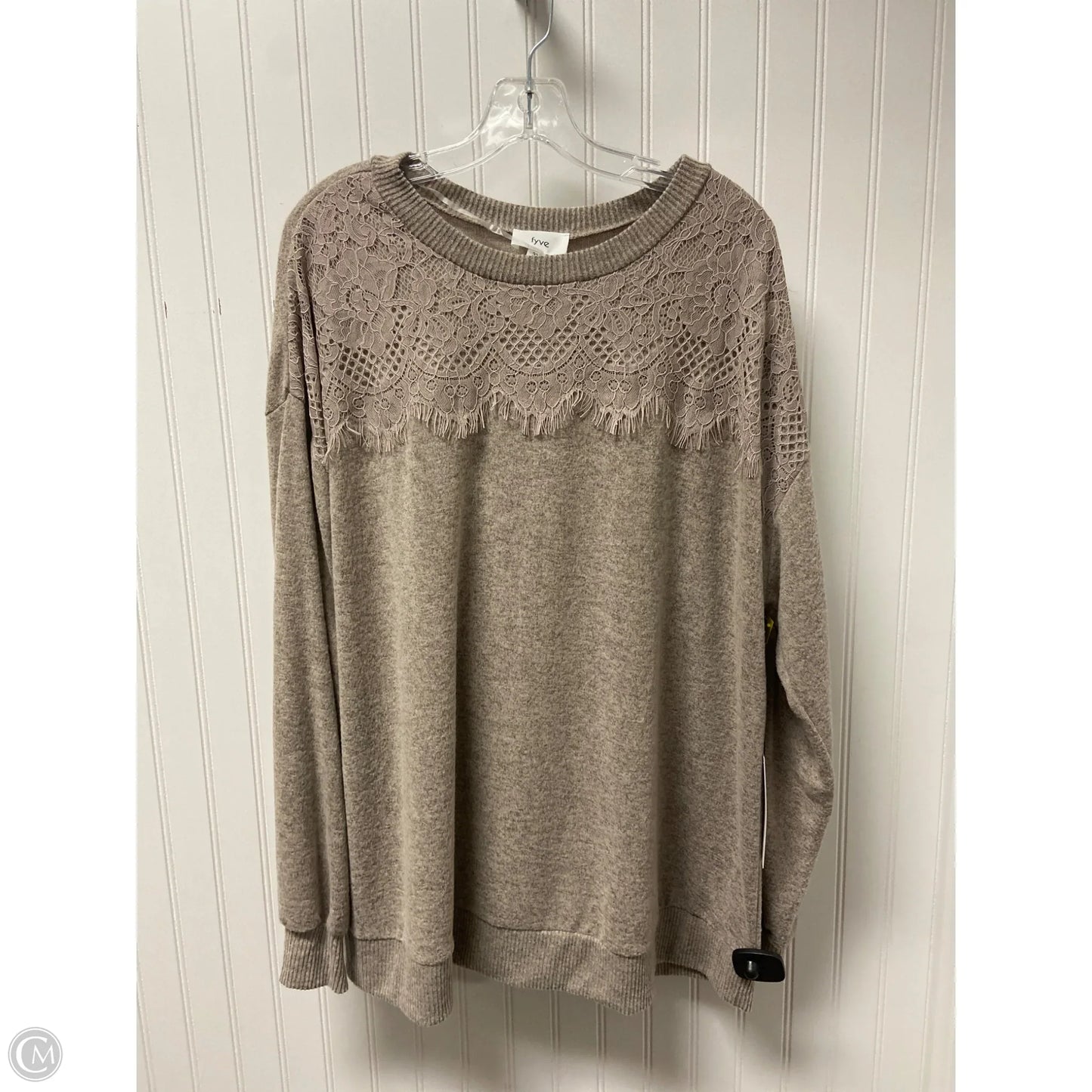 Sweater By Clothes Mentor In Taupe, Size: 3x