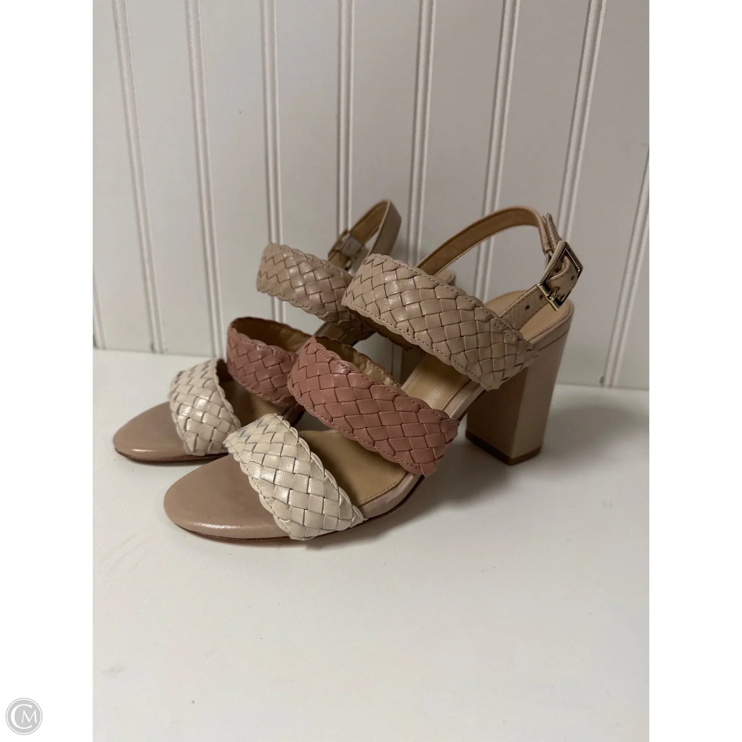 Sandals Heels Block By Antonio Melani In Taupe, Size: 6