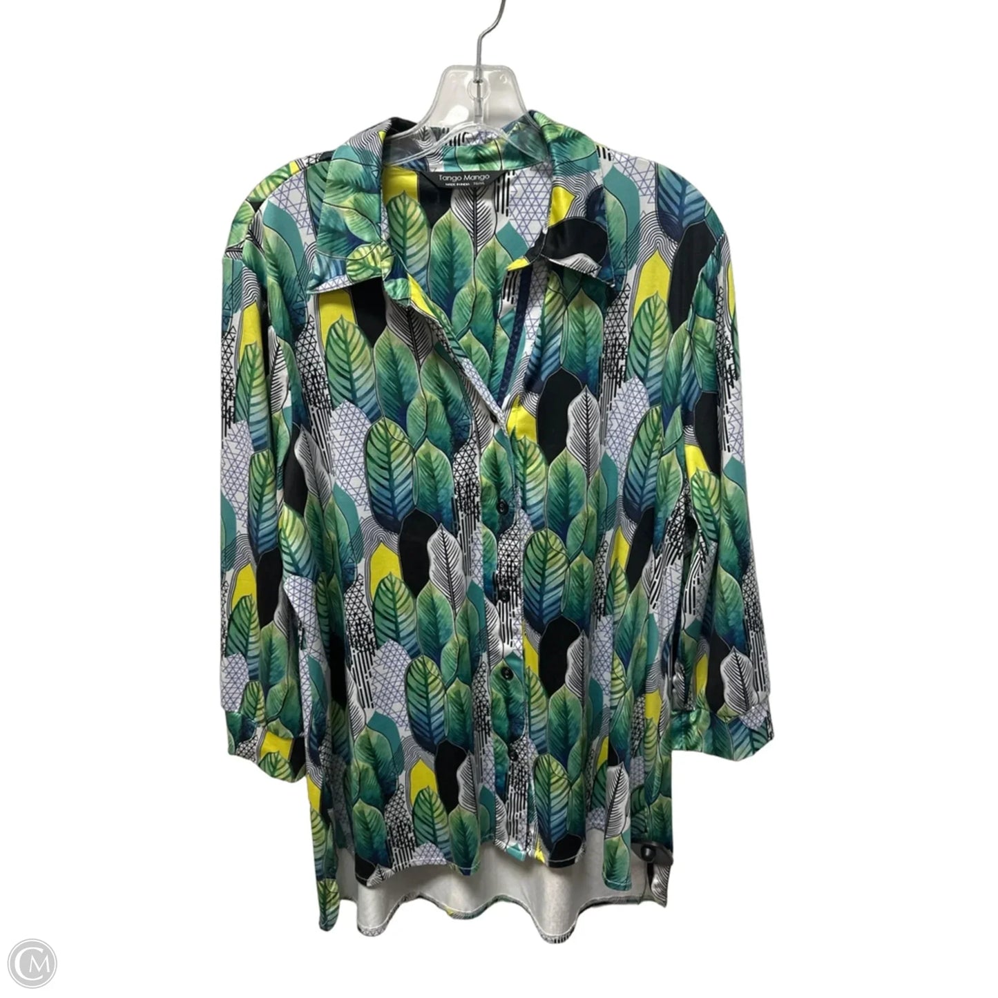 Top Long Sleeve By Clothes Mentor In Tropical Print, Size: Xl