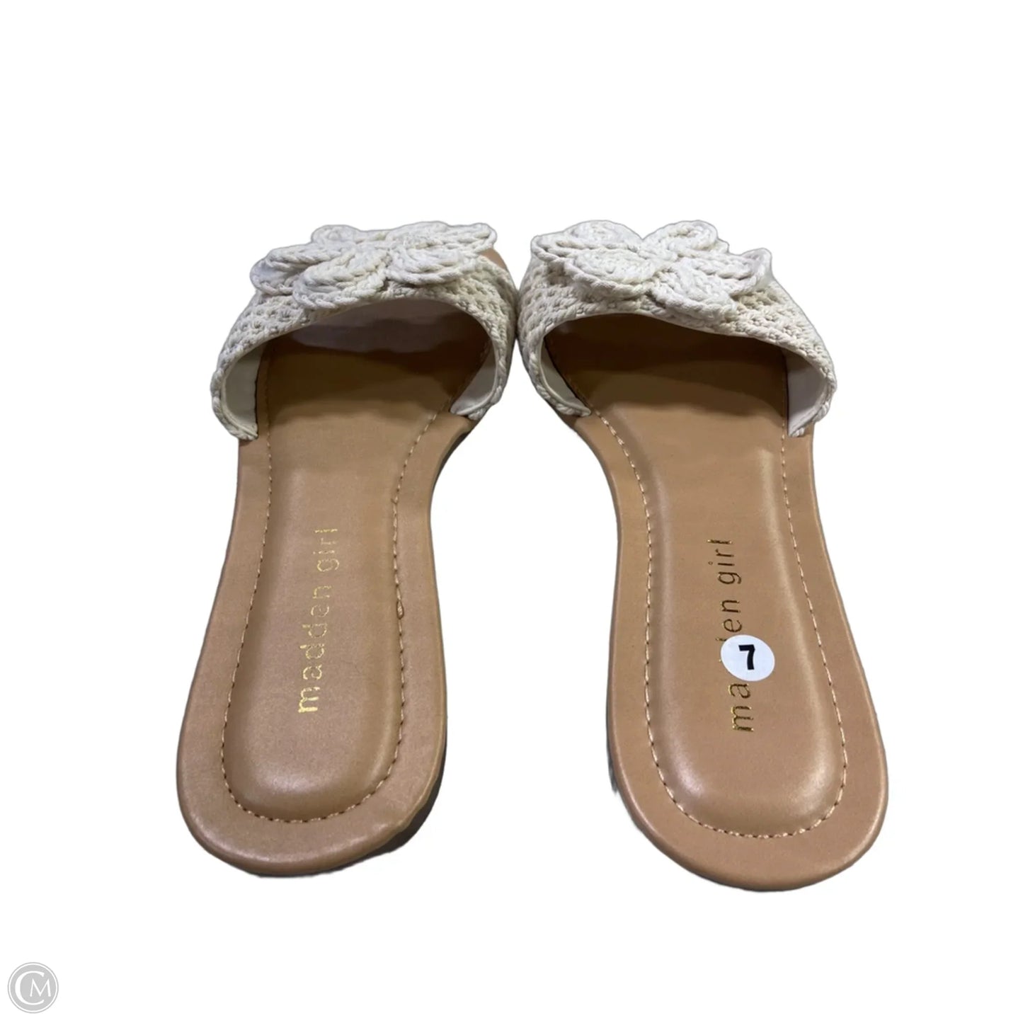 Sandals Flats By Madden Girl In Cream, Size: 7