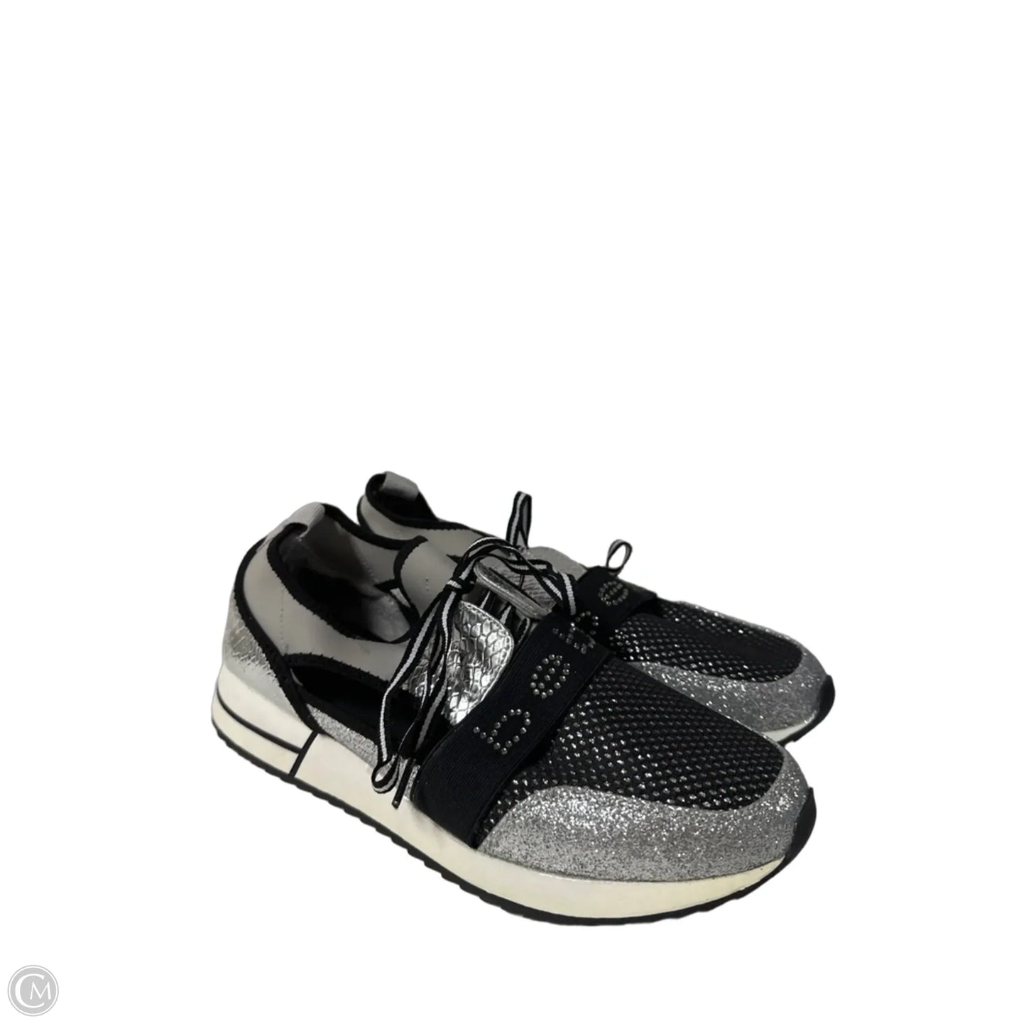 Shoes Sneakers By Bebe In Silver, Size: 10