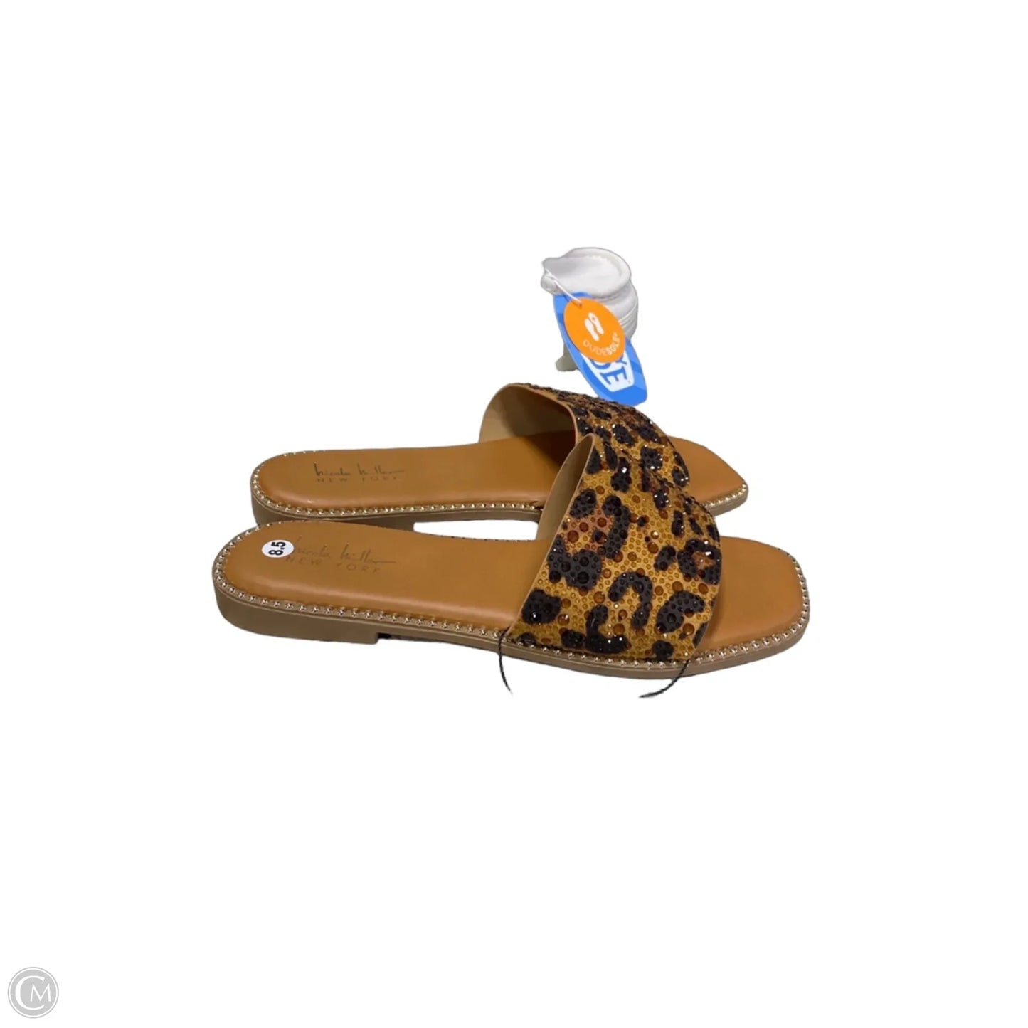 Sandals Flats By Nicole By Nicole Miller In Animal Print, Size: 8.5