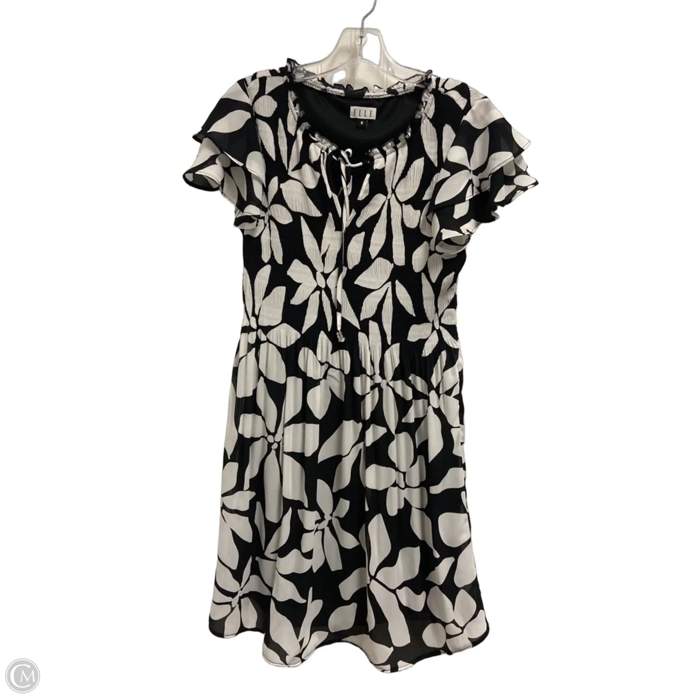Dress Casual Midi By Elle In Black & White, Size: S