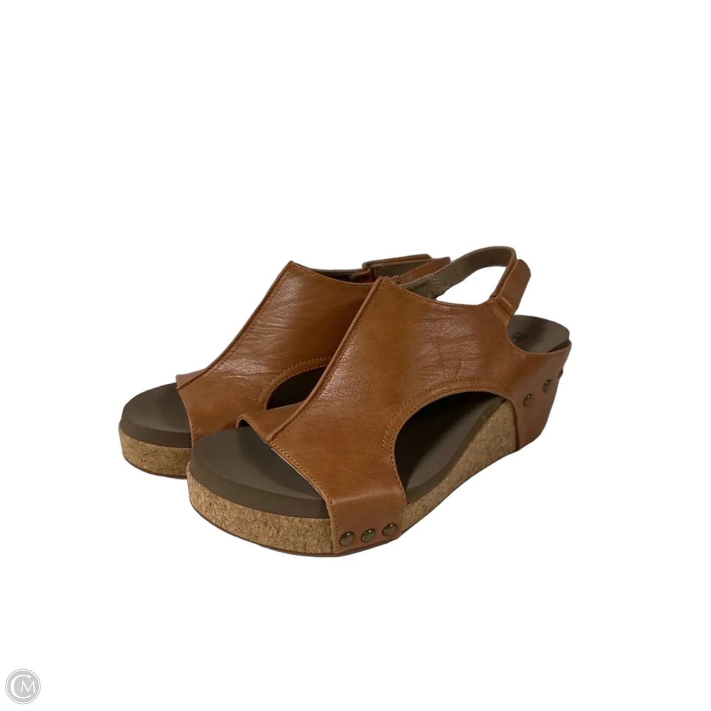 Sandals Heels Wedge By Boutique + In Tan, Size: 10