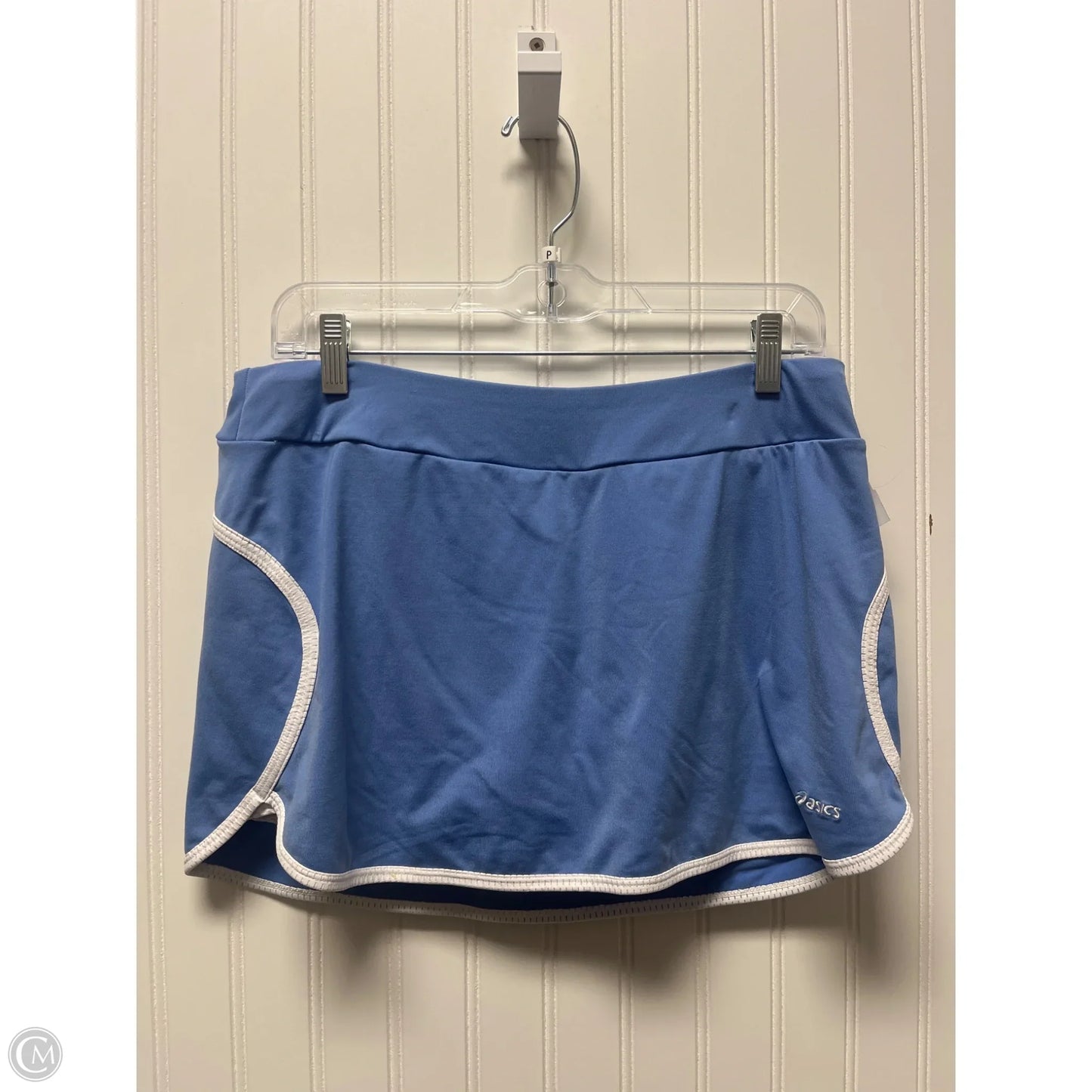 Athletic Skort By Asics In Blue & White, Size: M