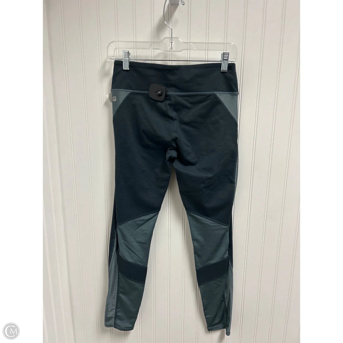 Athletic Leggings By Fabletics In Green & Grey, Size: S