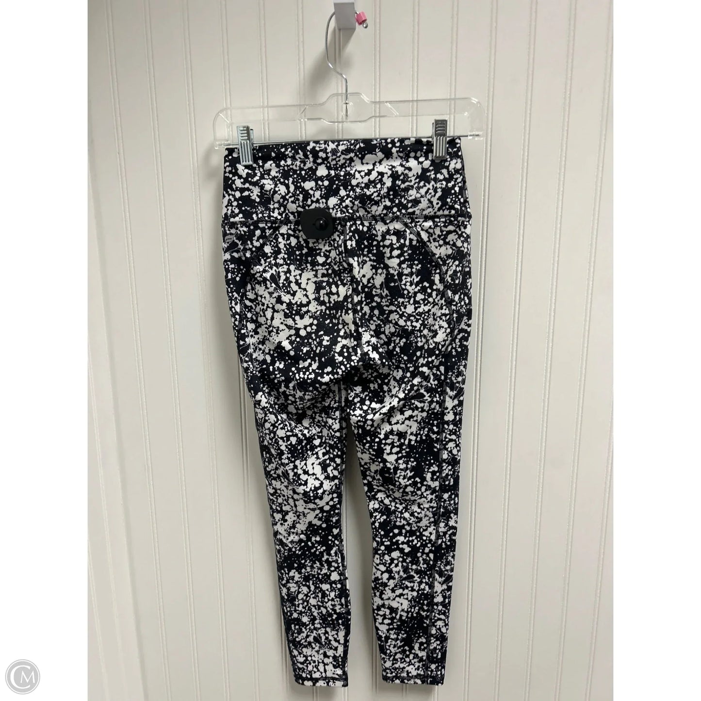 Athletic Leggings By Fabletics In Black & White, Size: Xs