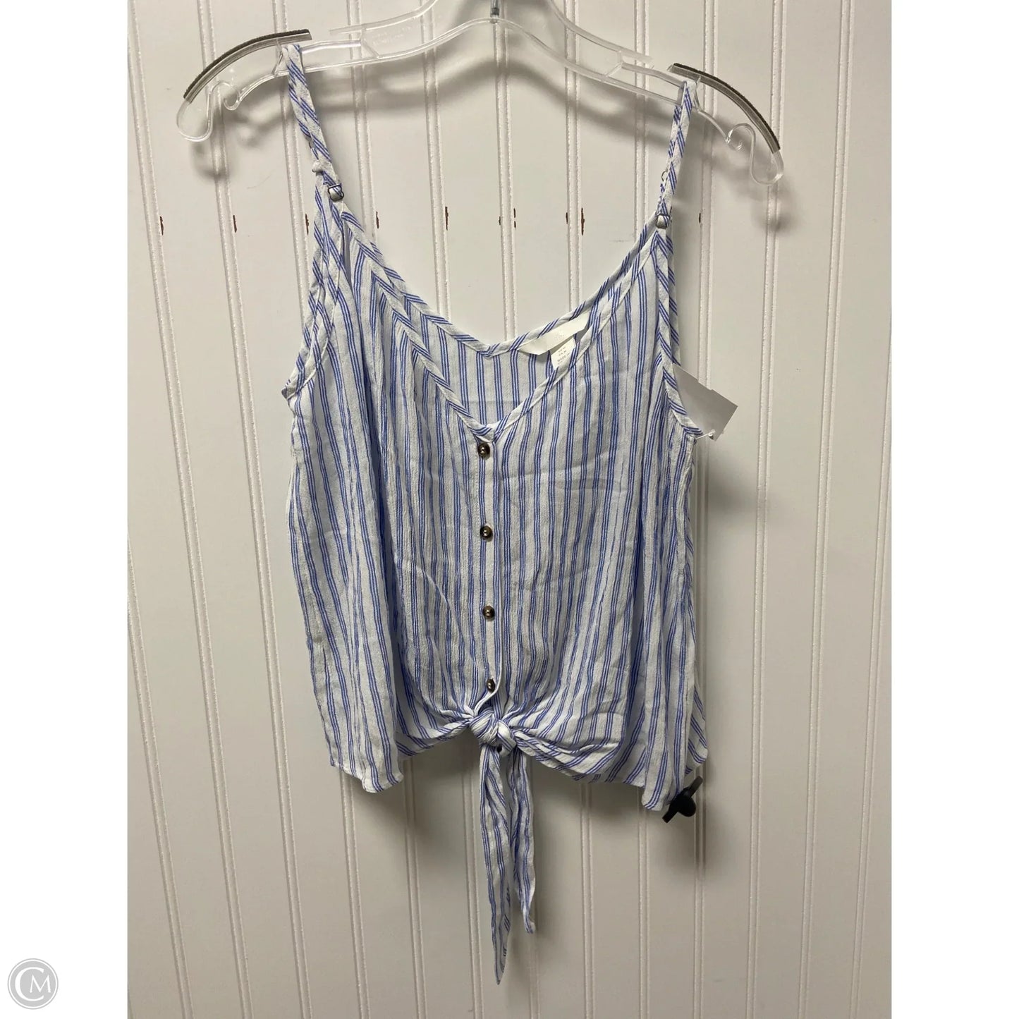 Top Sleeveless By H&m In Striped Pattern, Size: M