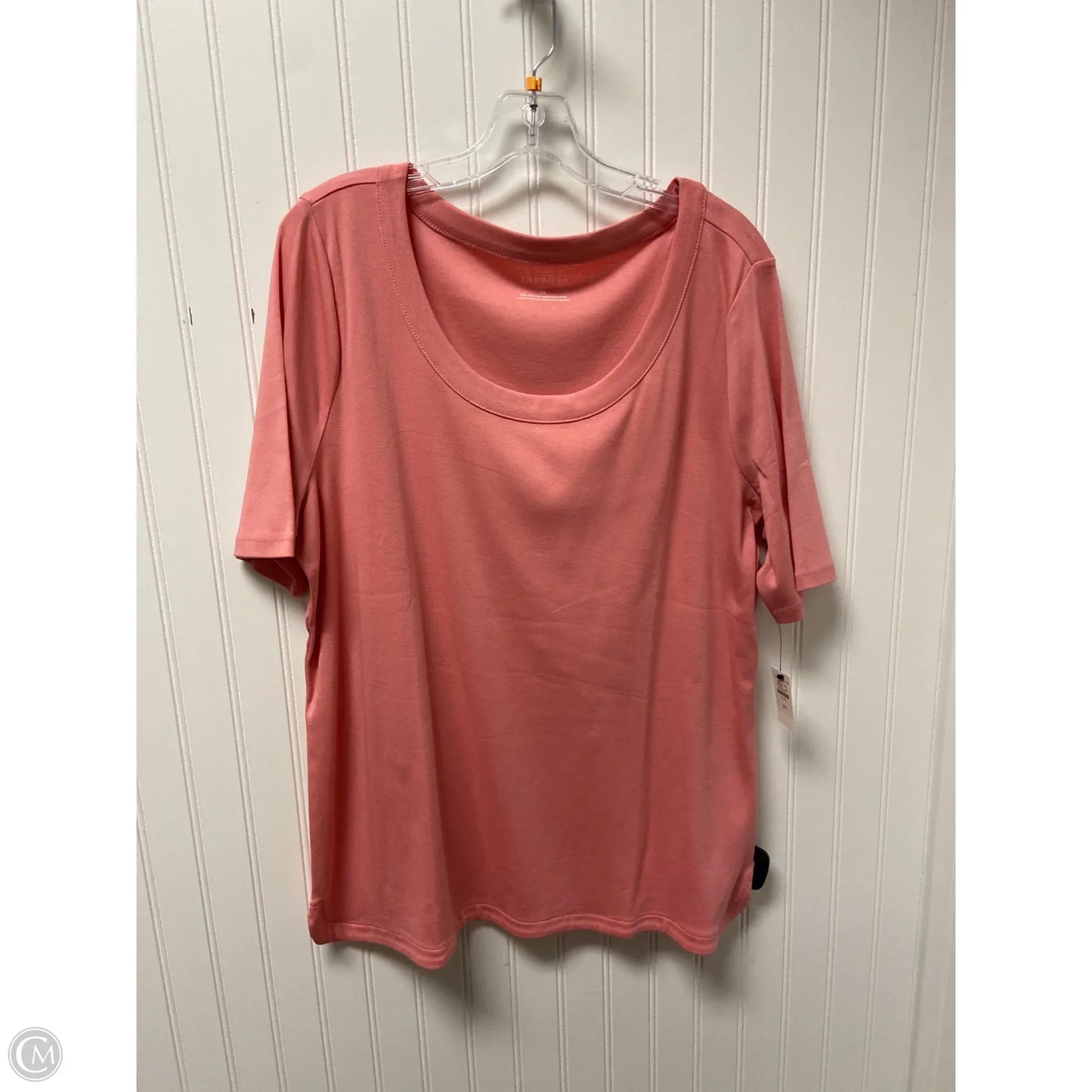 Top Short Sleeve By Talbots In Pink, Size: 2x