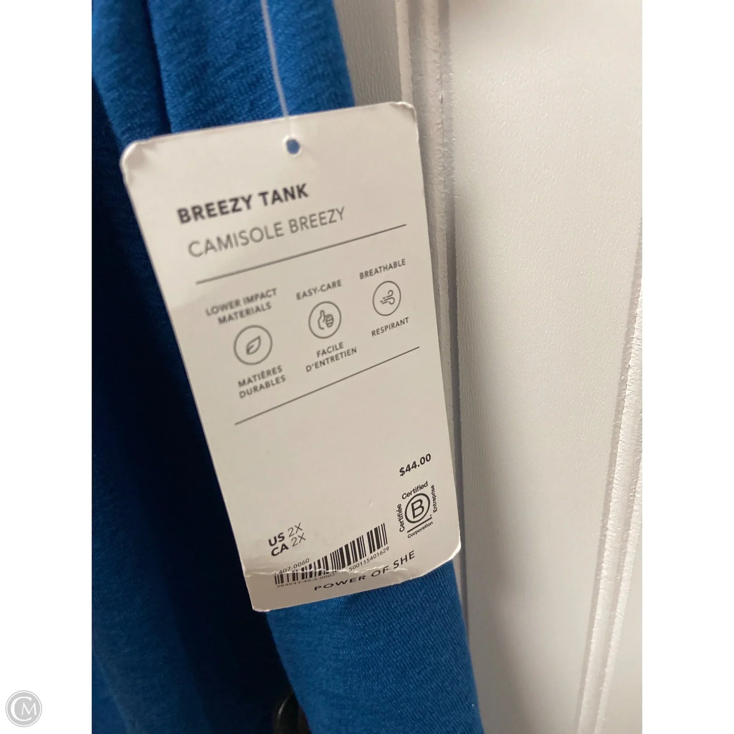 Athletic Tank Top By Athleta In Blue, Size: 2x